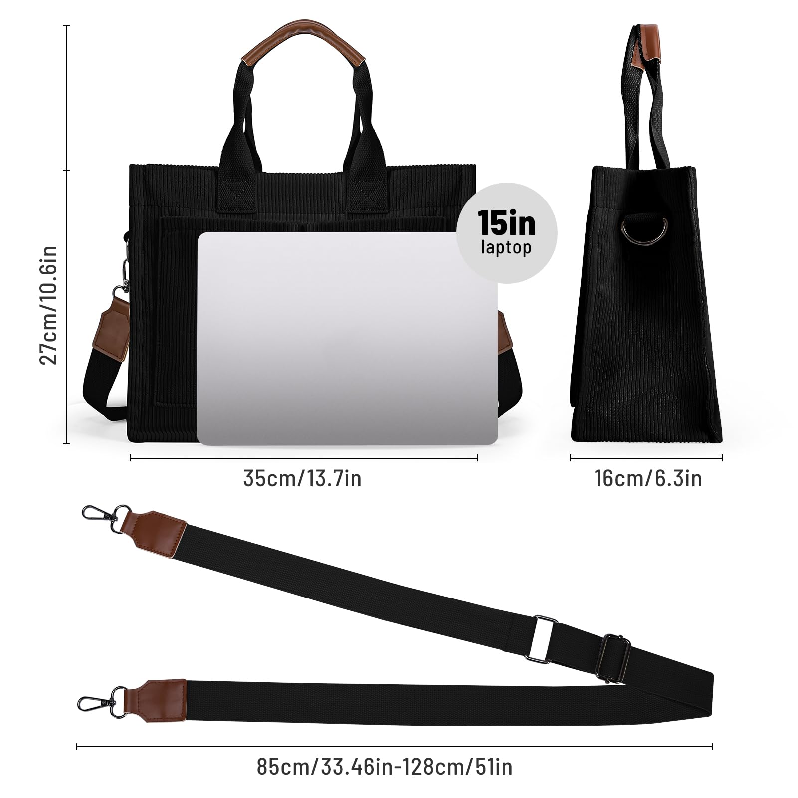 HOMIEE Women's Corduroy Tote Bag - Stylish Diaper Bag & Casual Hobo Shoulder Purse with Multiple Pockets | Perfect for Moms, Work, Travel & Everyday Use