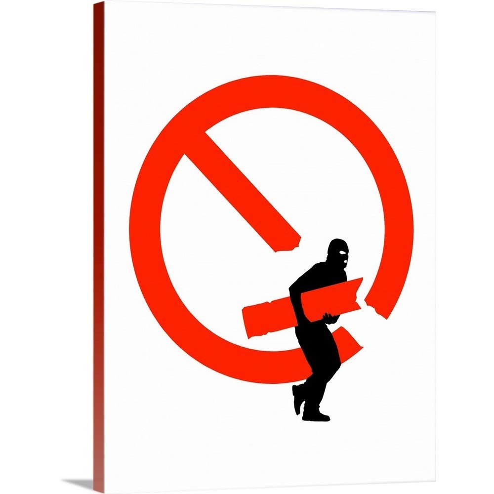 No No Canvas Wall Art Print - Modern Abstract Artwork for Living Room, Bedroom & Office Decor
