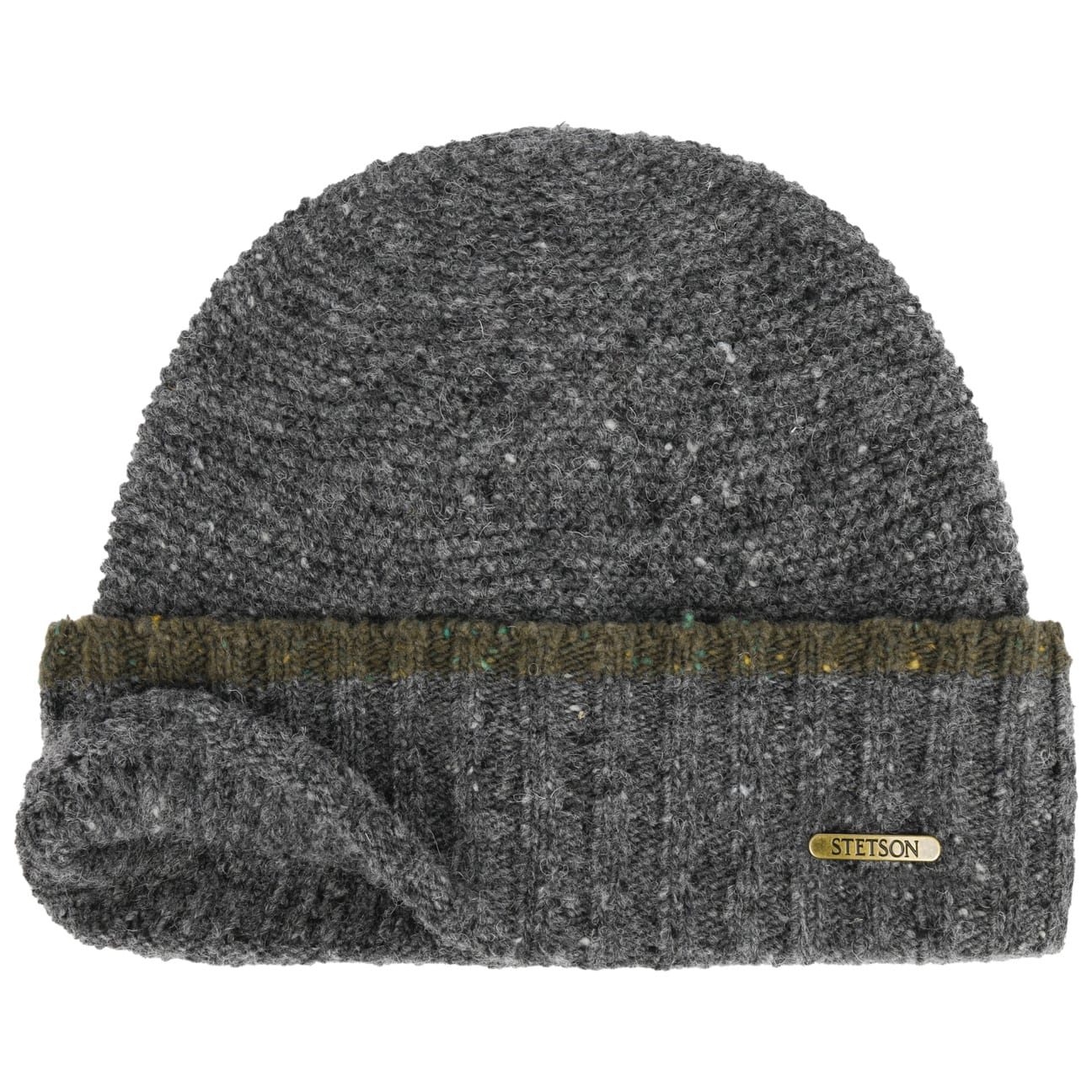Stetson Donegal Wool Beanie with Fold-Up Cuff - Warm Winter Hat for Men & Women | Perfect for Skiing, Hiking & Outdoor Activities