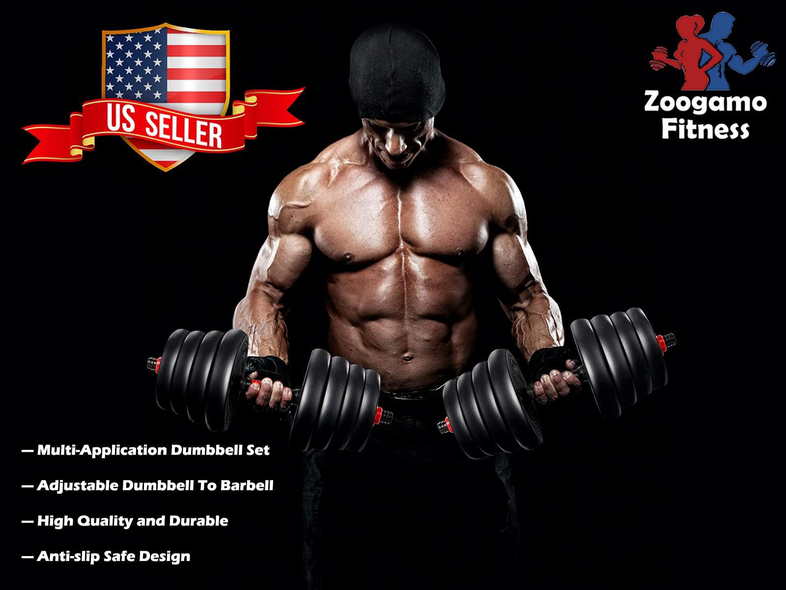 2021 Adjustable Dumbbells Set (5-88Lbs/110Lbs) - Convertible Free Weights with Barbell Connector & Ab Roller Wheel - Home Gym Equipment for Strength Training, Full Body Workout & Fitness - Perfect for Small Spaces, Home Workouts & Cross Training
