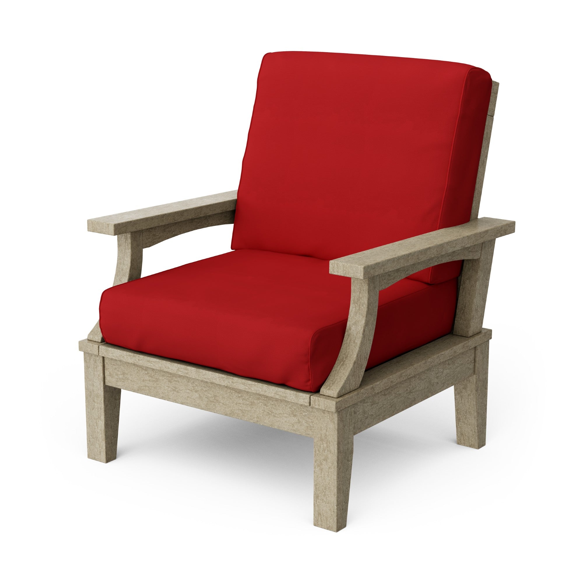 Heritage Deep Seating Patio Chair with Weather-Resistant Cushions - Outdoor Lounge Furniture for Garden, Poolside & Backyard Relaxation