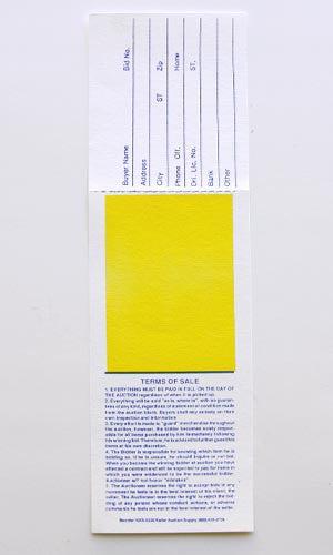 500-Pack Long Bid Cards - Middle Yellow Square for Auctions, Bidding & Classroom Activities | Durable & Easy-to-Hold Cards for Teachers, Auctioneers & Event Planners