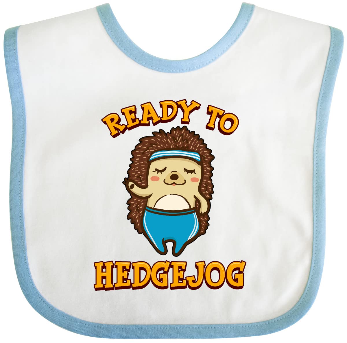Inktastic Cute Hedgehog Design Baby Bib for Jogging, Running & Fitness - Soft & Comfortable for Active Babies - Perfect for Outdoor Activities, Sports & Playtime