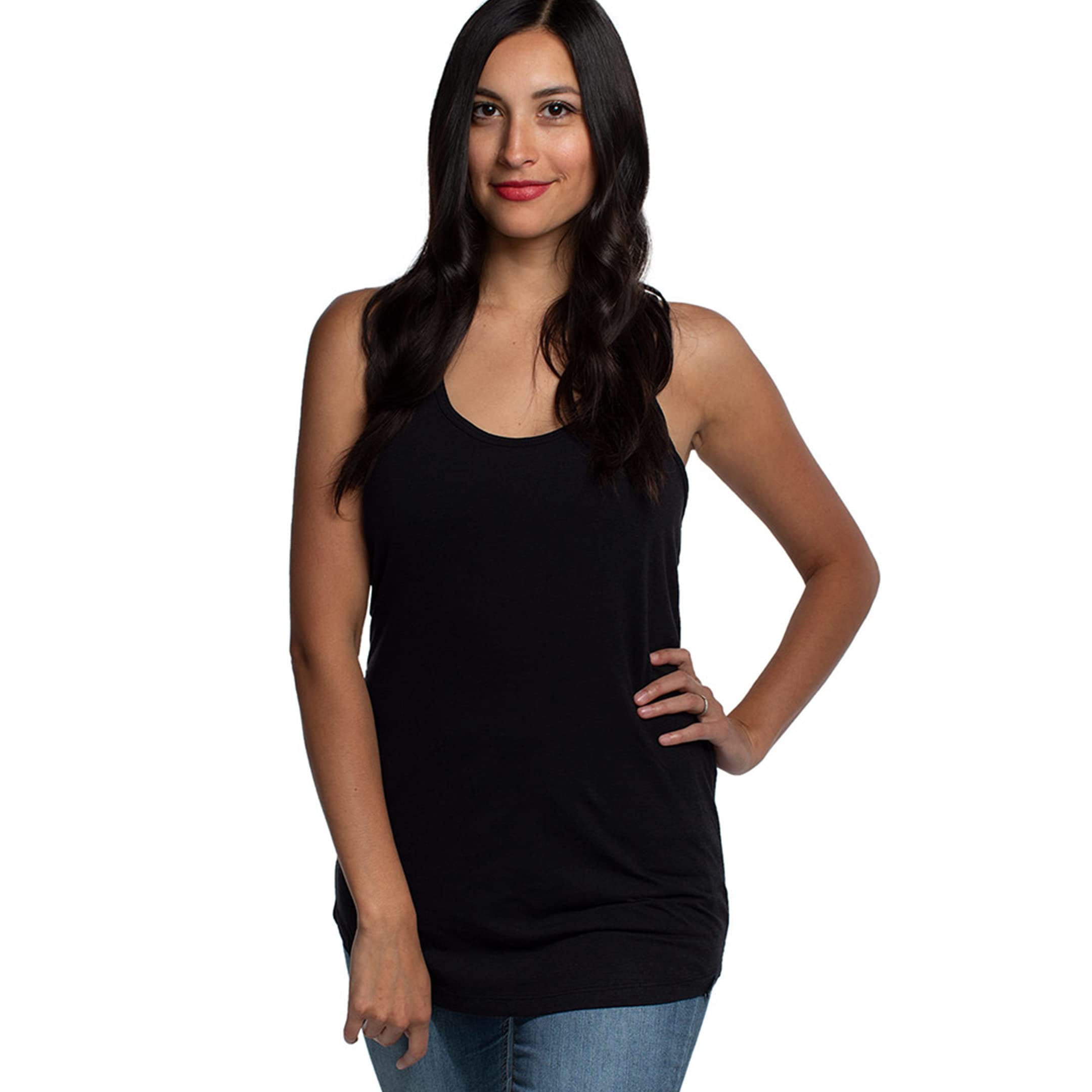 Cariloha Women's Soft Bamboo Racer Tank Top - Breathable Bamboo Fabric Basic Tee for Yoga, Running & Casual Wear