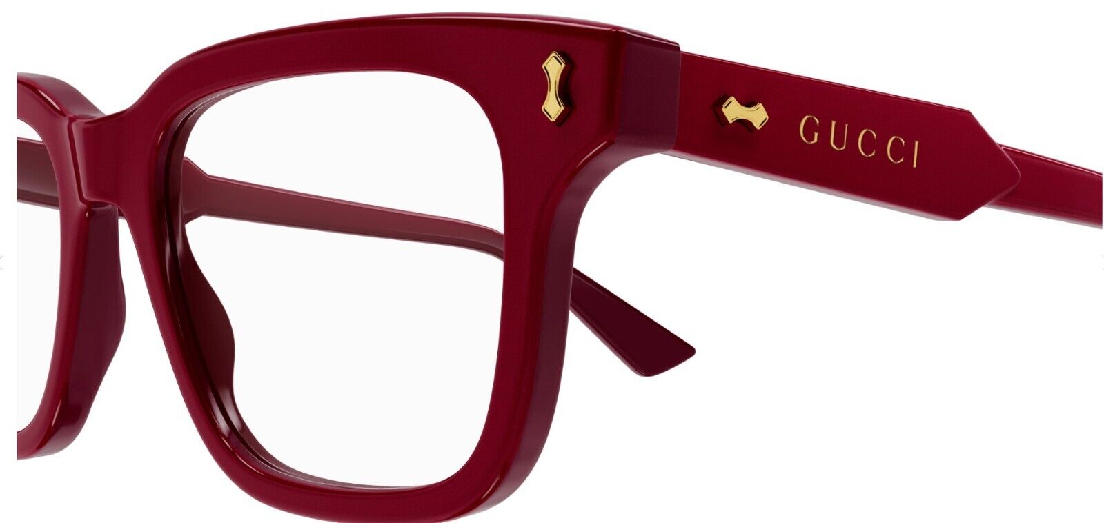 Gucci GG1265O 003 Burgundy Rectangular Men's Eyeglasses Frame - Classic Designer Optical Glasses for Men | Perfect for Business, Reading & Fashion Accessories