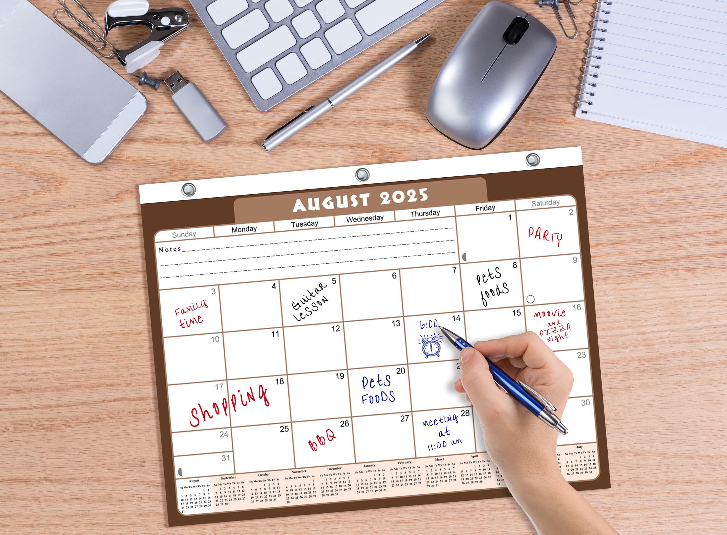 2025-2026 Student Academic Planner | 12-Month College Calendar for 3-Ring Binder, Desk & Wall | School & Office Supplies | USA Made (Edition #022) - Perfect for Class Scheduling, Homework Tracking & Time Management