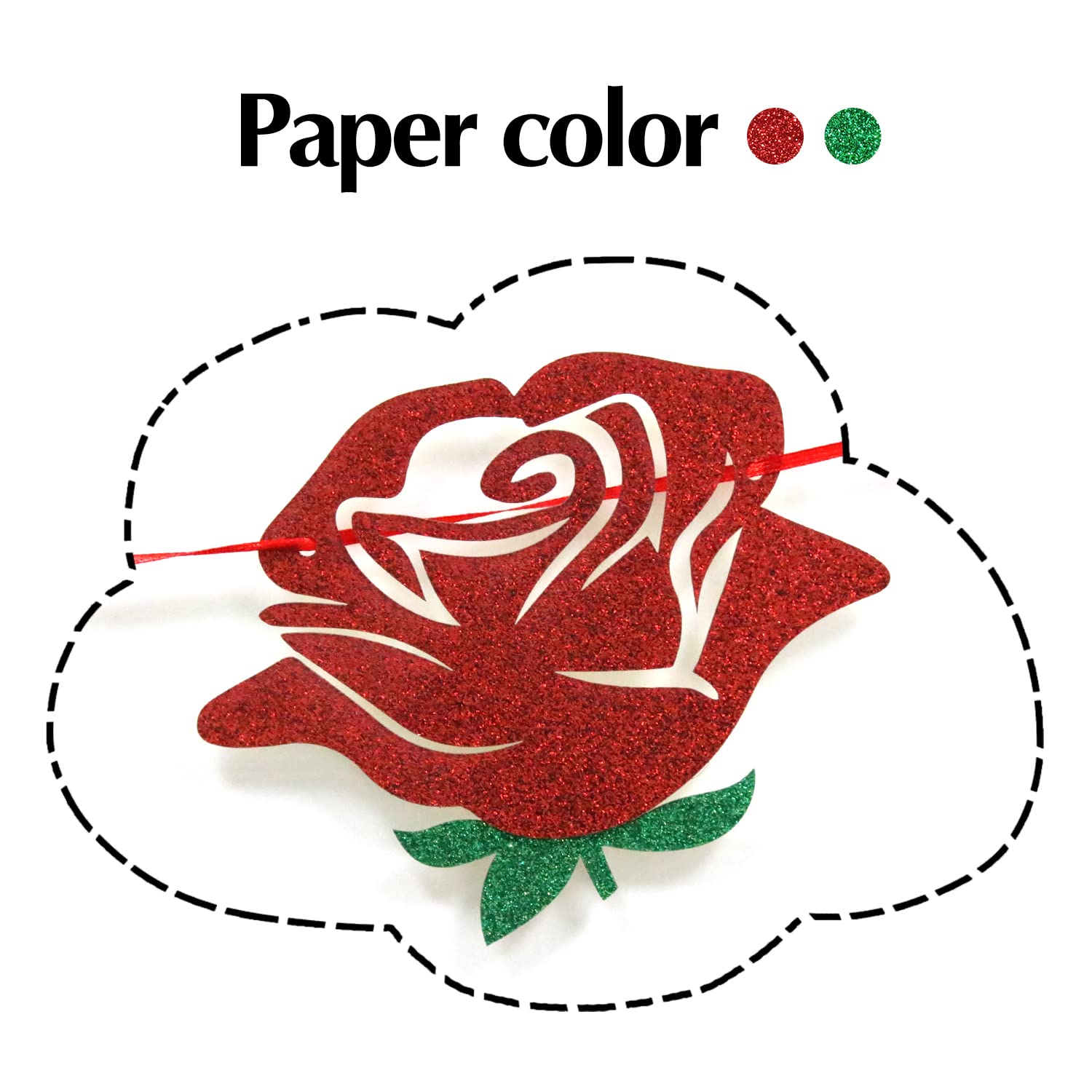 Red Glitter Happy Valentine's Day Banner - Be My Valentine/Be Mine Decor for Wedding Anniversary & Romantic Party - Perfect for Home, Office, and Valentine's Day Celebrations