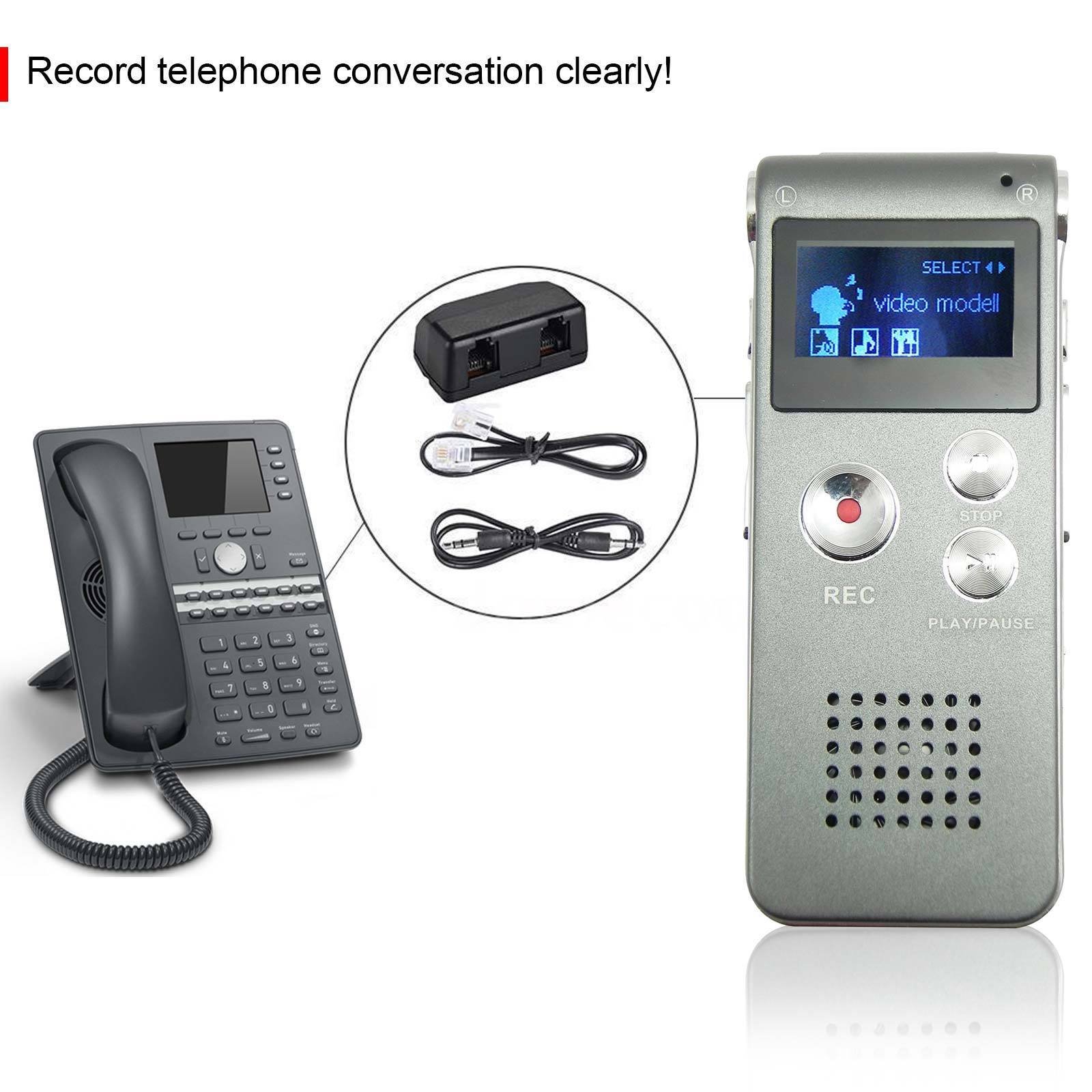 Voice Activated Mini Spy Recorder - 8GB Digital Audio Recorder, Dictaphone & MP3 Player for Lectures, Meetings & Secret Recording