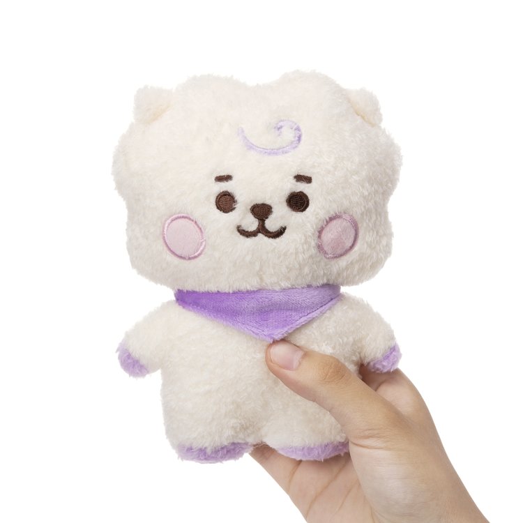 BT21 Baby Tatton Plush Toy - Lavender Purple RJ Stuffed Animal (Japan Import) - Small Size for Kids, Gifts, and Collectibles | Perfect for Cuddling, Nursery Decor, and K-Pop Fans