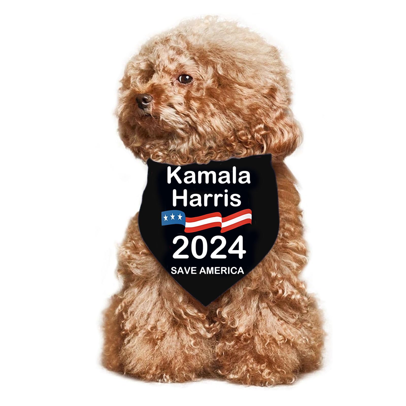 Kamala Harris 2024 Presidential Campaign Dog Bandana - Funny Pet Scarf for Dogs & Cats - Patriotic Pet Bib for Political Supporters - Perfect for Election Rallies & Pet Photo Shoots