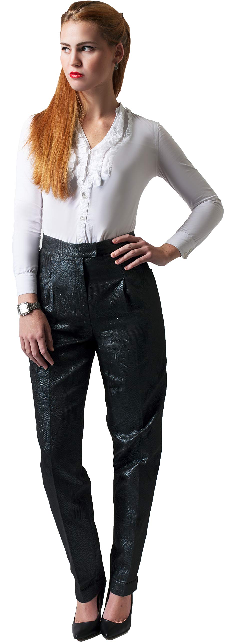High Waisted Women's Work Dress Pants - Professional Slim Fit Trousers for Office & Business Attire | Tall & Petite Sizes Available