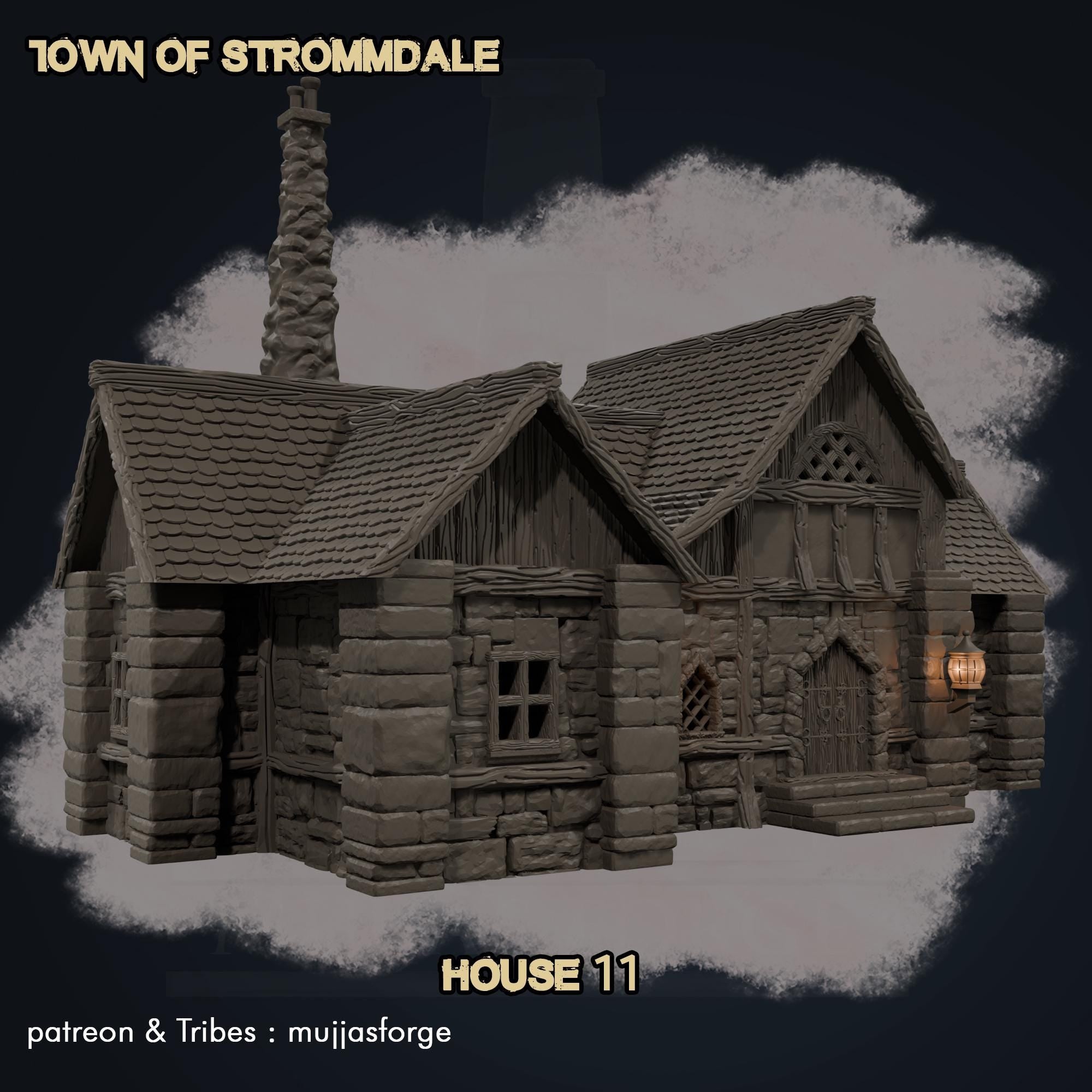 Strommdale House 11 - Premium Medieval Fantasy RPG Terrain Set for D&D, Pathfinder & Tabletop Games | Durable Miniature Scenery for Wargaming & Roleplaying Adventures