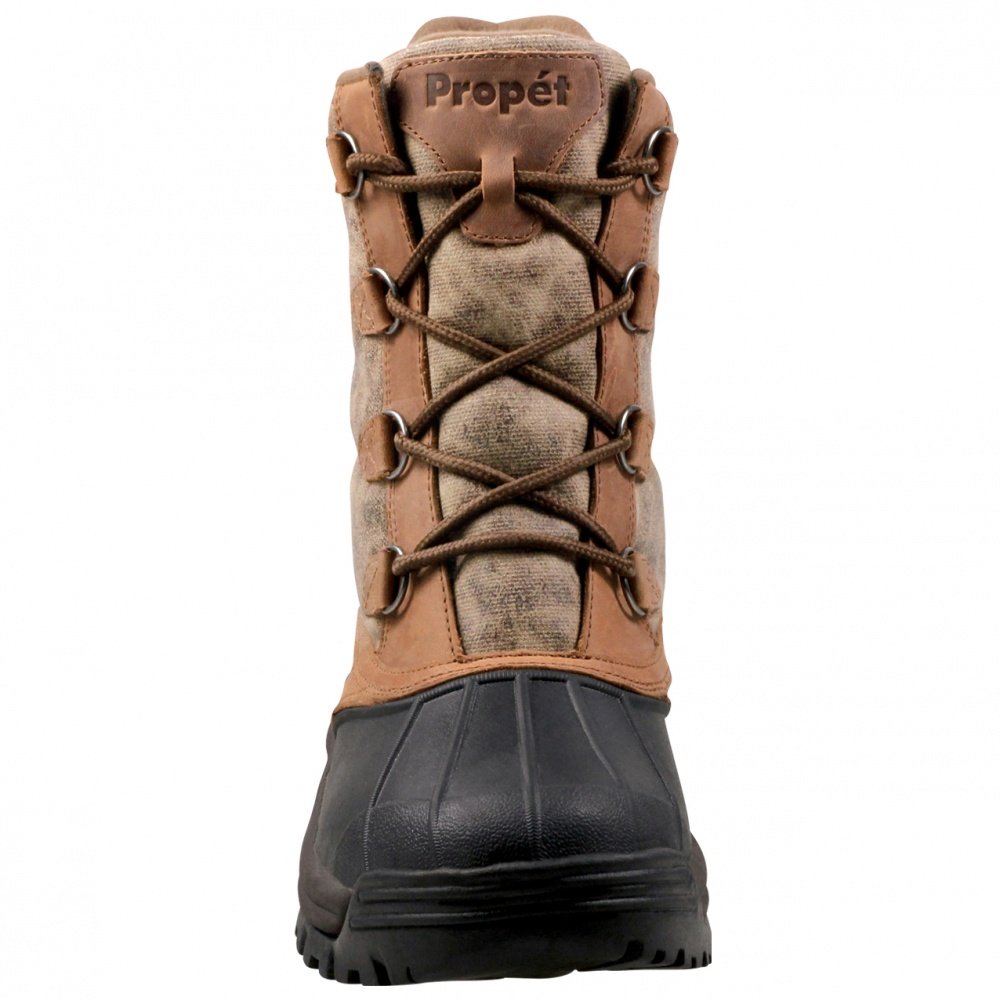 Propet Men's Blizzard Mid Lace-Up Canvas Winter Boots - Waterproof Hiking & Snow Boots for Outdoor Activities