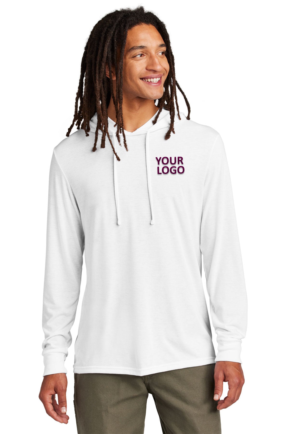 Allmade Unisex Tri-Blend Hoodie - Custom Printed Pullover Sweatshirt for Men & Women - Soft & Comfortable Bright White Hooded Sweater for Casual Wear, Street Style & Everyday Outfits