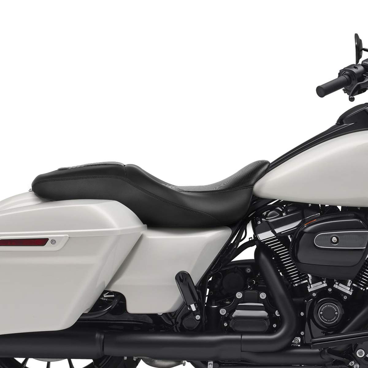 Harley Davidson Road King Street Glide Electra Glide Road Glide 2-Up Bucket Seat (2009-2023) - Comfortable Motorcycle Driver & Passenger Seat for Long Rides, Cruising & Touring