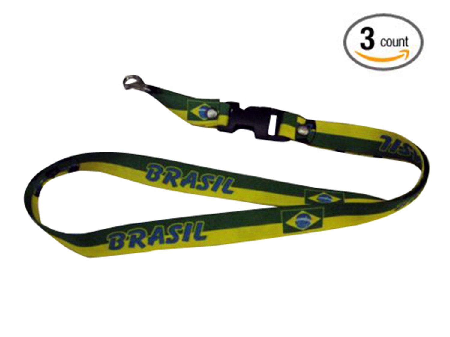 3-Pack Lanyard Neck Strap with Keychain & Badge Holder - USA Flag Design for ID Cards, Keys & Work Badges - Perfect for Office, Events, Schools & Conventions