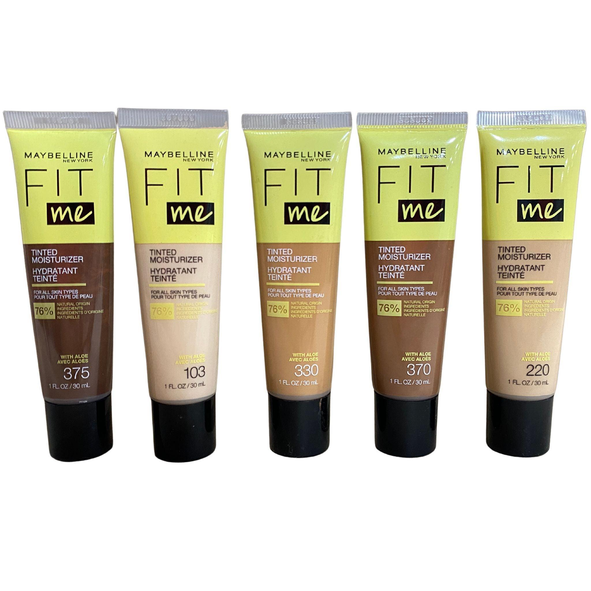 Maybelline Fit Me Tinted Moisturizer with Aloe Vera - 1oz (50 Pack) for All Skin Types | Lightweight Foundation & Hydrating Makeup for Daily Wear, Natural Look & Sun Protection