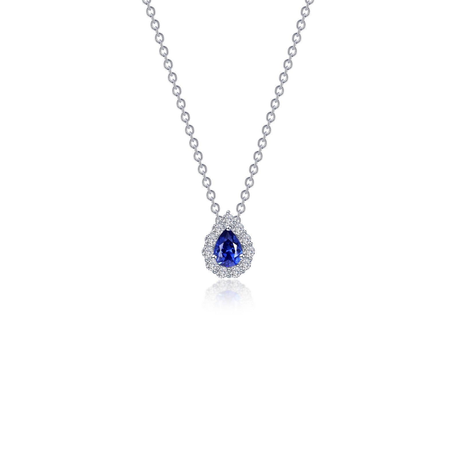 0.61 CTW Pear Shaped Halo Diamond Necklace - Elegant Pendant for Women, Perfect for Weddings, Anniversaries & Special Occasions
