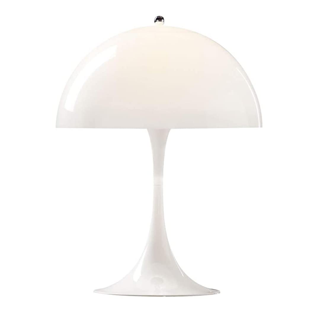 Modern Mushroom Table Lamp with White Shade - Plug-in Nightstand & Desk Lamp for Bedroom, Study, Living Room, Dining Room - Cozy Reading Light & Ambient Lighting for Home Decor