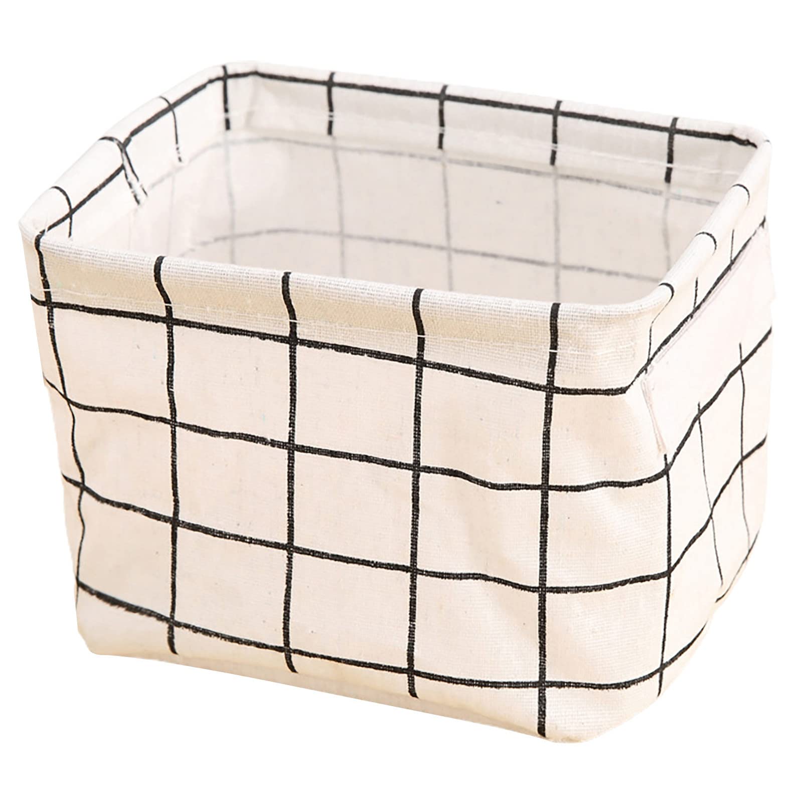 Cotton Flax Storage Basket with Handle - Organizer for Office & Bedroom