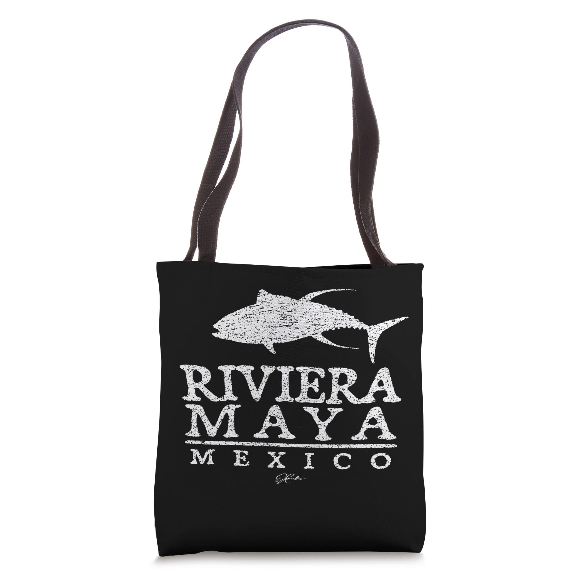 JCombs: Stylish Yellowfin Tuna Tote Bag from Riviera Maya Mexico - Perfect for Beach Trips, Grocery Shopping & Eco-Friendly Daily Use