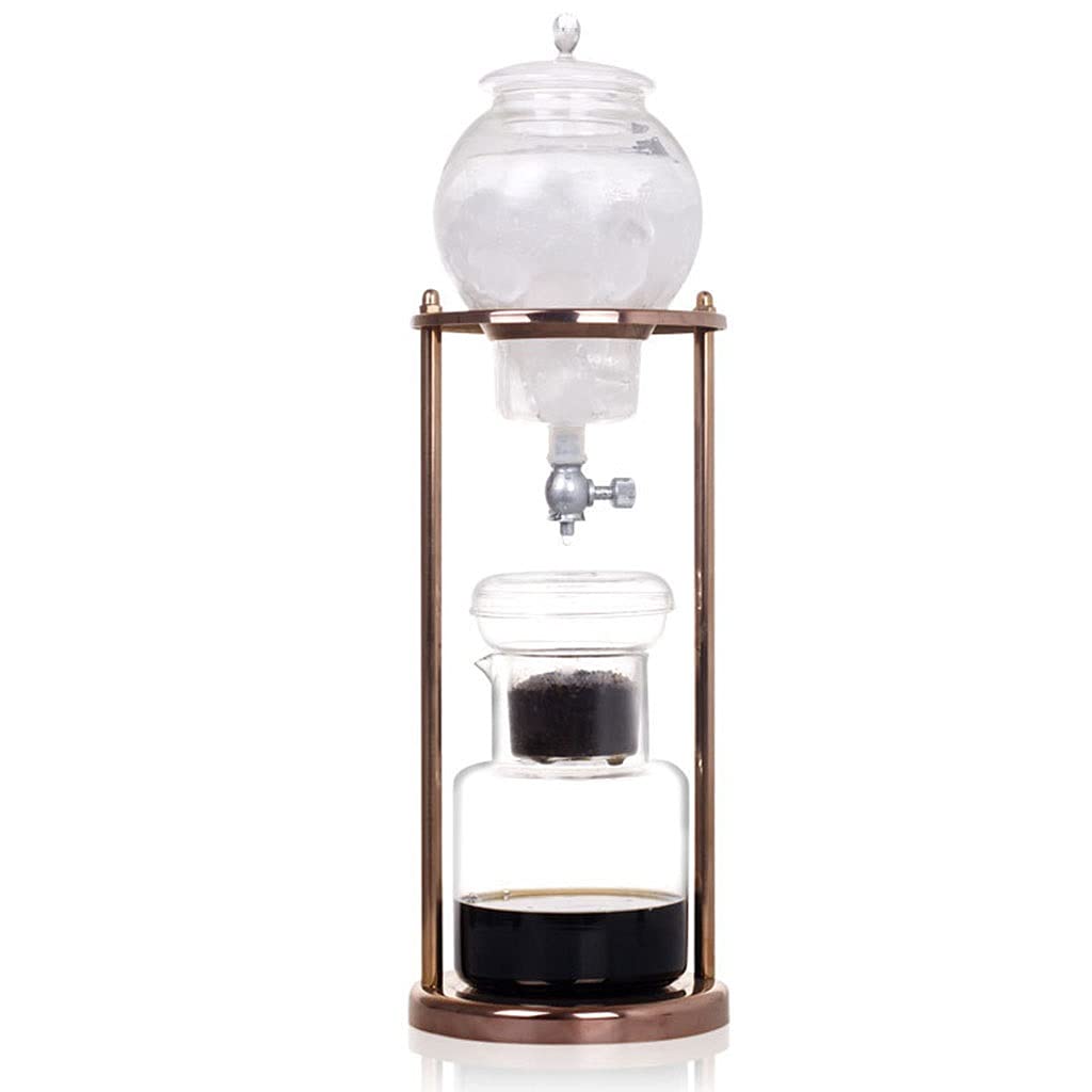 Premium GYQZC 600ML/20.29oz Ice Drip Cold Brew Coffee Maker - Removable Filter for Iced Coffee & Tea - 5-8 Cup Capacity - Perfect for Home, Office & Outdoor Use