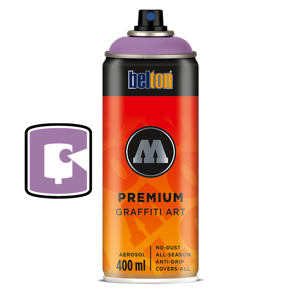 Premium 400ML Lilac Molotow Belton Spray Paint - High-Quality Graffiti & Street Art Supplies for Artists & DIY Projects