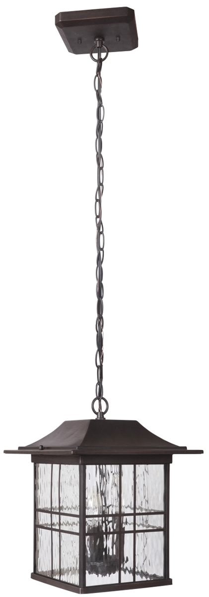 11W Dorset 3-Light Outdoor Pendant Light Fixture - Aged Bronze Brushed Finish - Weatherproof Porch, Patio, and Deck Lighting for Exterior Spaces