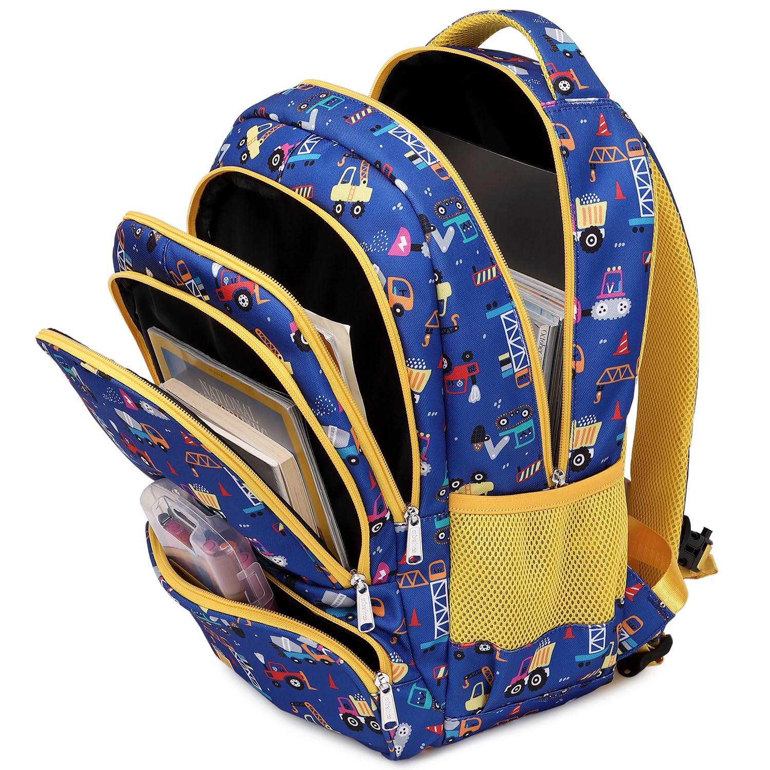 Lightweight Kids Backpack for Boys - Car Design School Bookbag for Elementary & Kindergarten | Perfect for School, Travel, and Daily Use