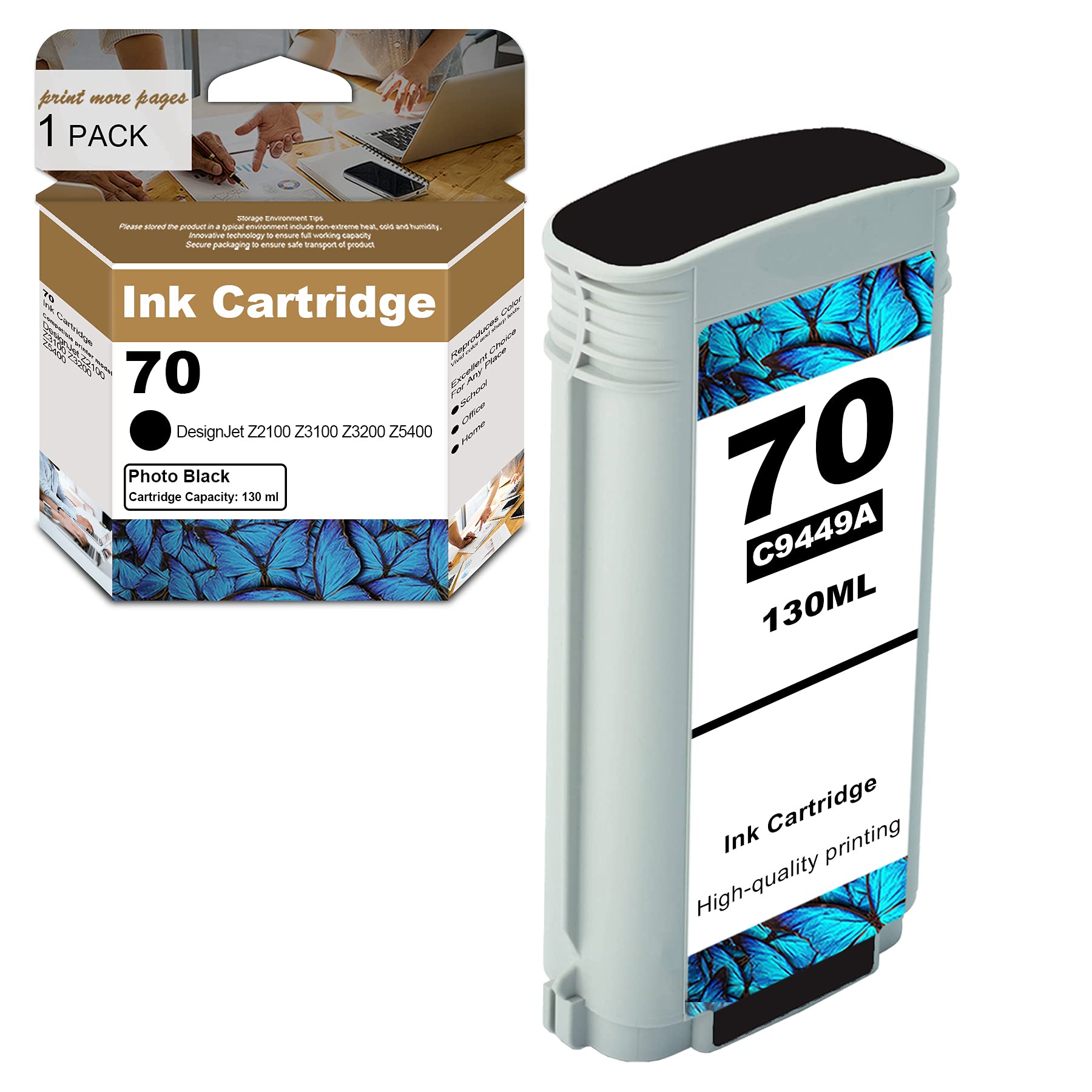 Compatible Remanufactured C9449A Ink Cartridge (1-Pack, Photo Black) for HP DesignJet Z2100 Z3100 Z3200 Z5400 Printers - High-Quality Replacement by NEODAYNET - Perfect for Photo Printing, Graphic Design, and Large Format Printing Projects