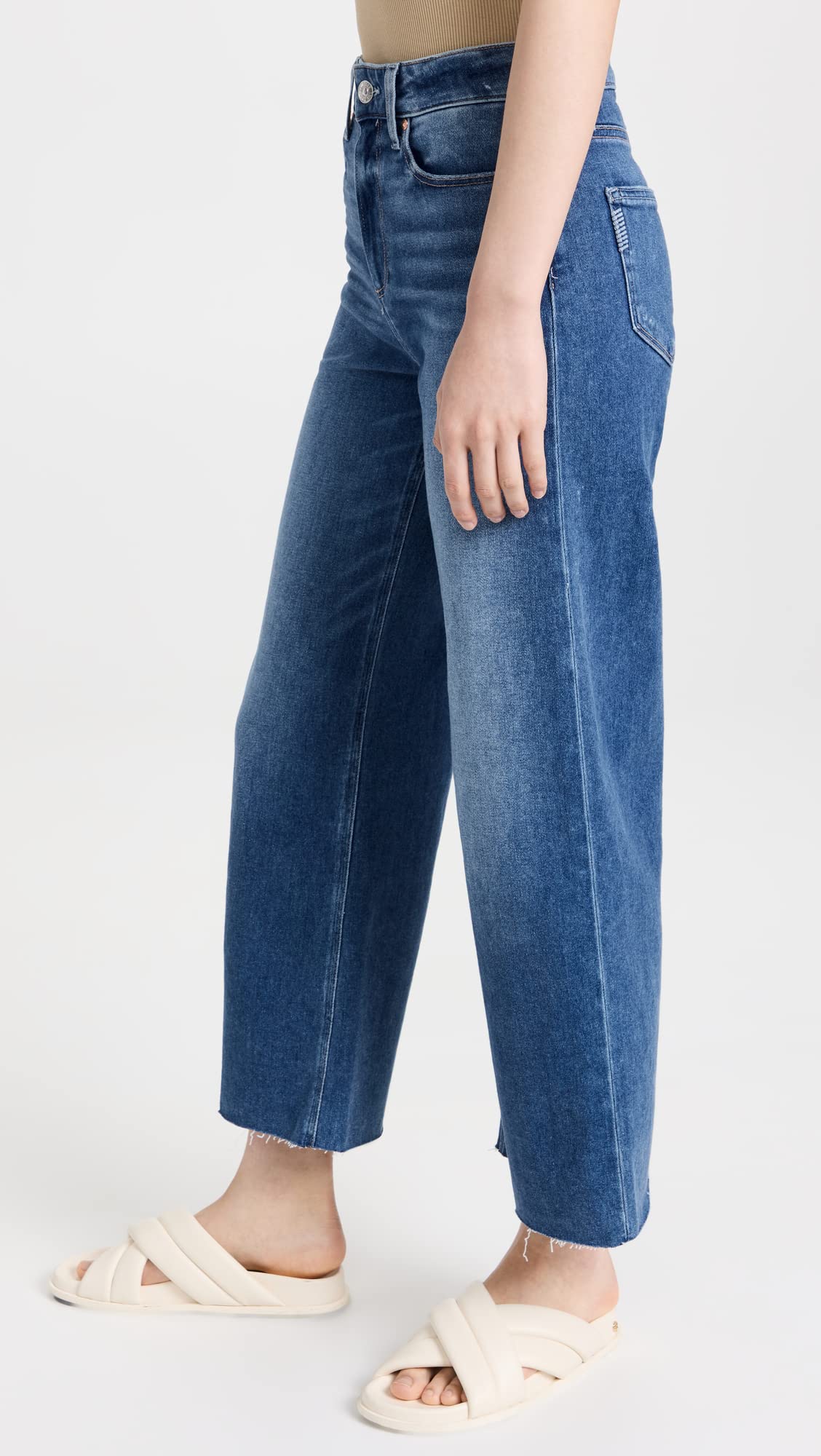 PAIGE Women's Anessa Raw Cuff Jeans - High Waist Skinny Denim Pants for Everyday Wear | Perfect for Work, Casual Outings & Date Nights