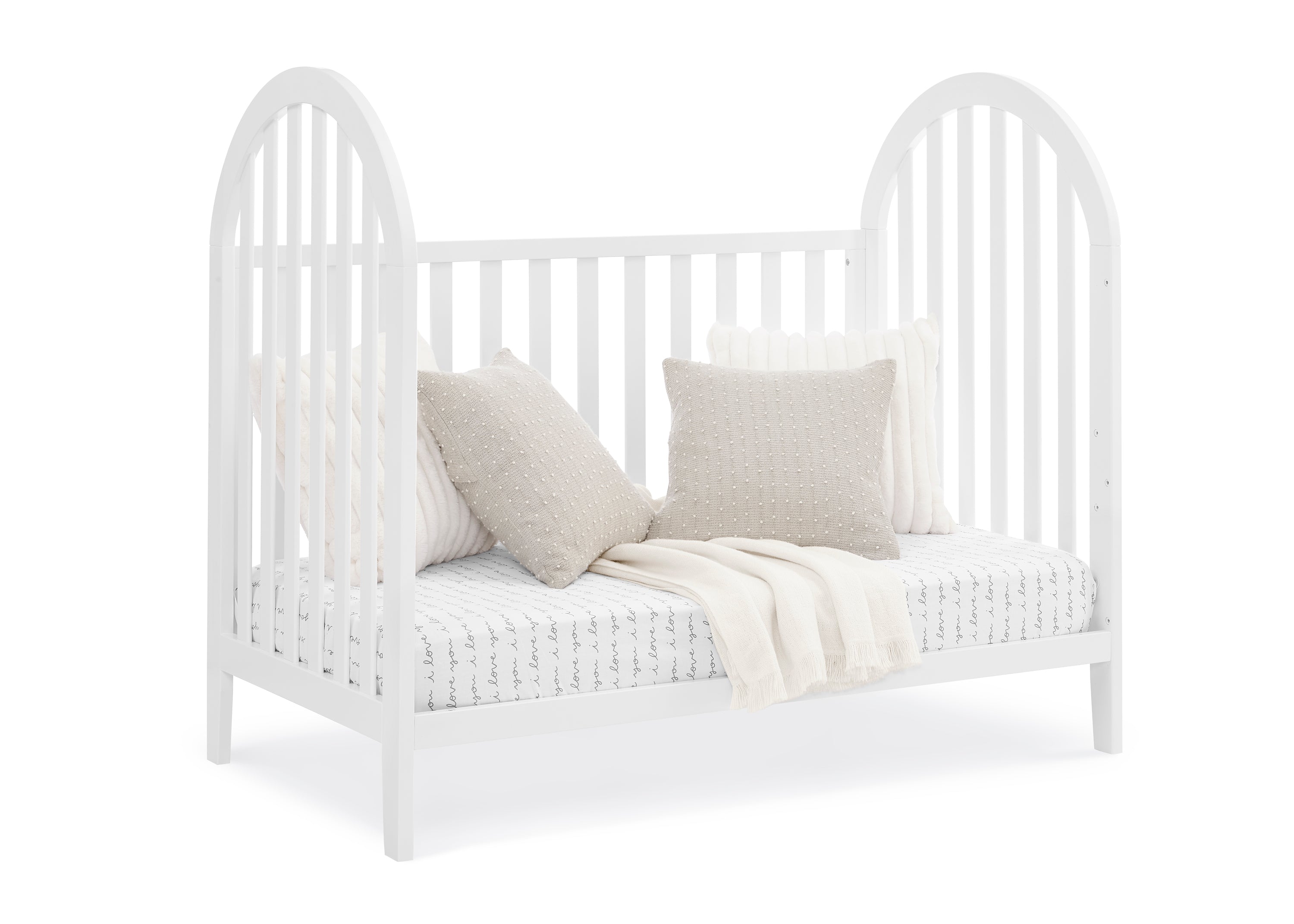 Milano 4-in-1 Convertible Baby Crib - Toddler Bed, Daybed & Full-Size Bed - Nursery Furniture for Boys & Girls - Perfect for Newborn to Teen Years