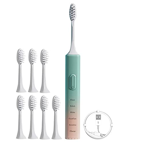 Simayixx Electric Toothbrush for Adults - 8 Brush Heads, 5 Modes for Deep Cleaning & Fresh Breath, Perfect for Travel & Home Use