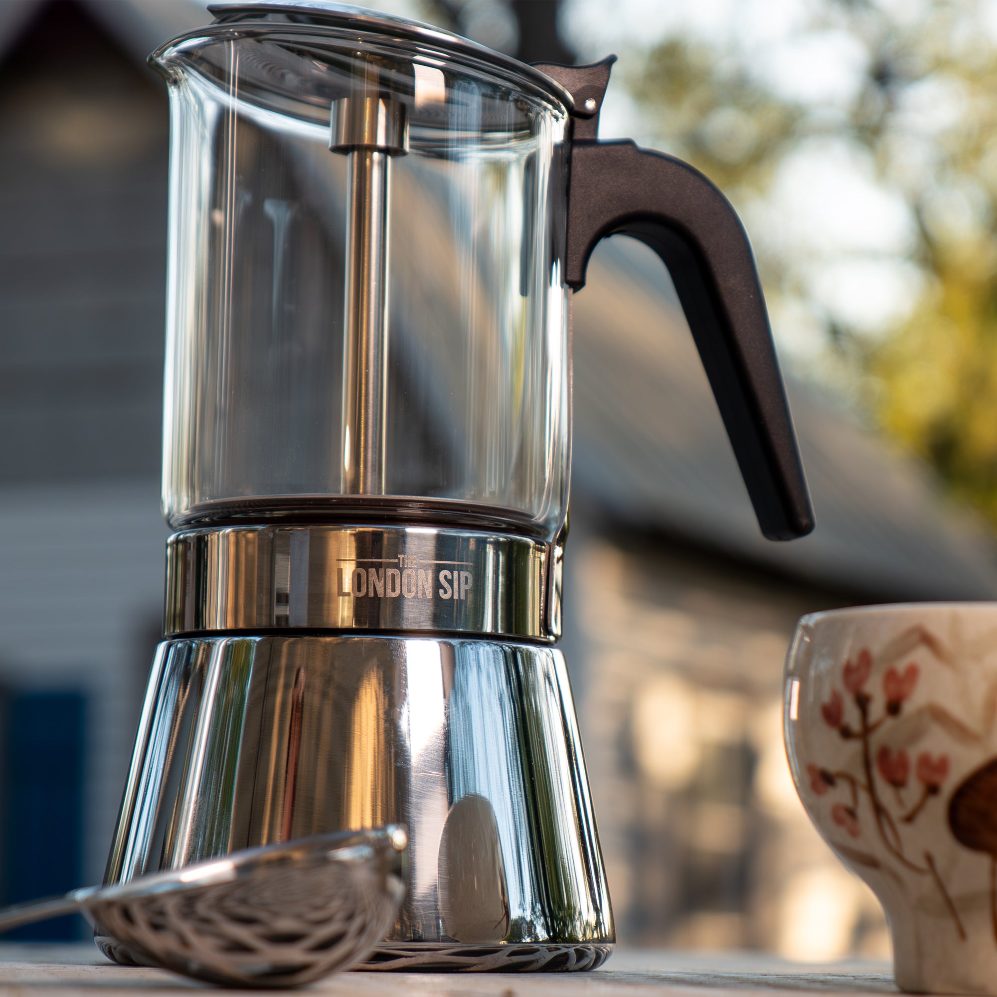 Premium Glass Stovetop Espresso Coffee Maker - Italian Style Moka Pot for Rich Espresso & Coffee - Perfect for Home, Camping & Gifts