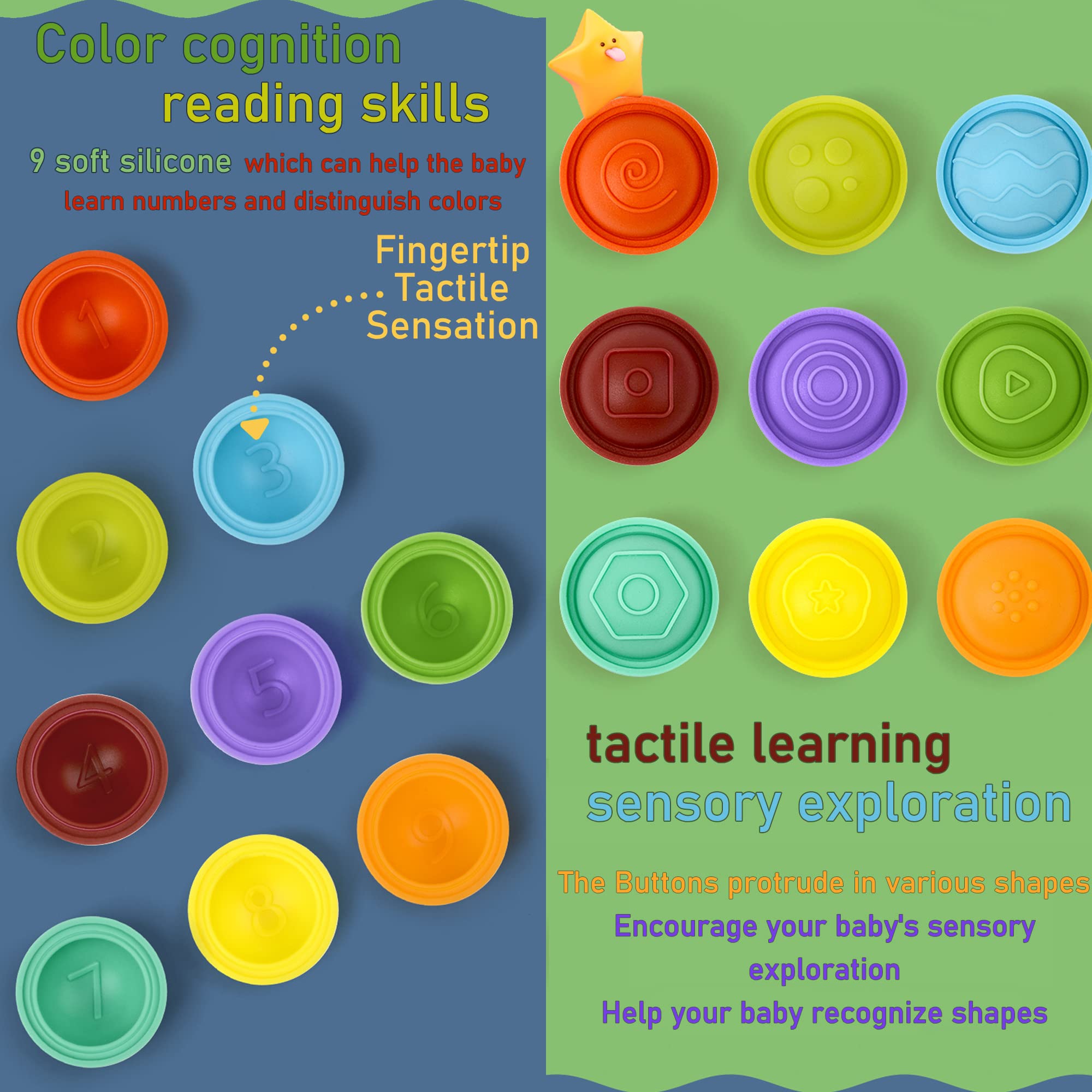 Sensory Fidget Toys for Autistic Children - Montessori Educational Stress Relief Toys for Babies & Toddlers (1-6 Years Old) - Perfect for Calming, Focus & Early Childhood Development - Great Gift for Boys & Girls