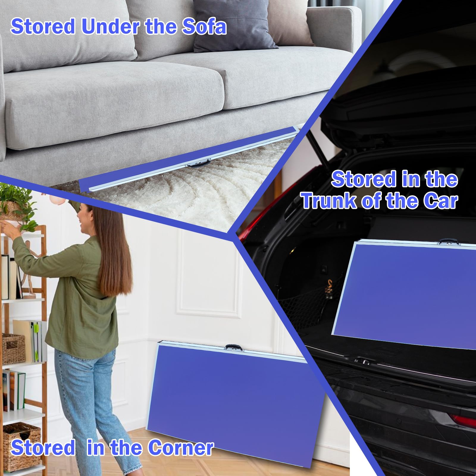 9ft Foldable Ping Pong Table for Indoor & Outdoor Use - Includes Net, 2 Paddles & 3 Balls | Perfect for Family Fun, Backyard Parties & Recreational Sports