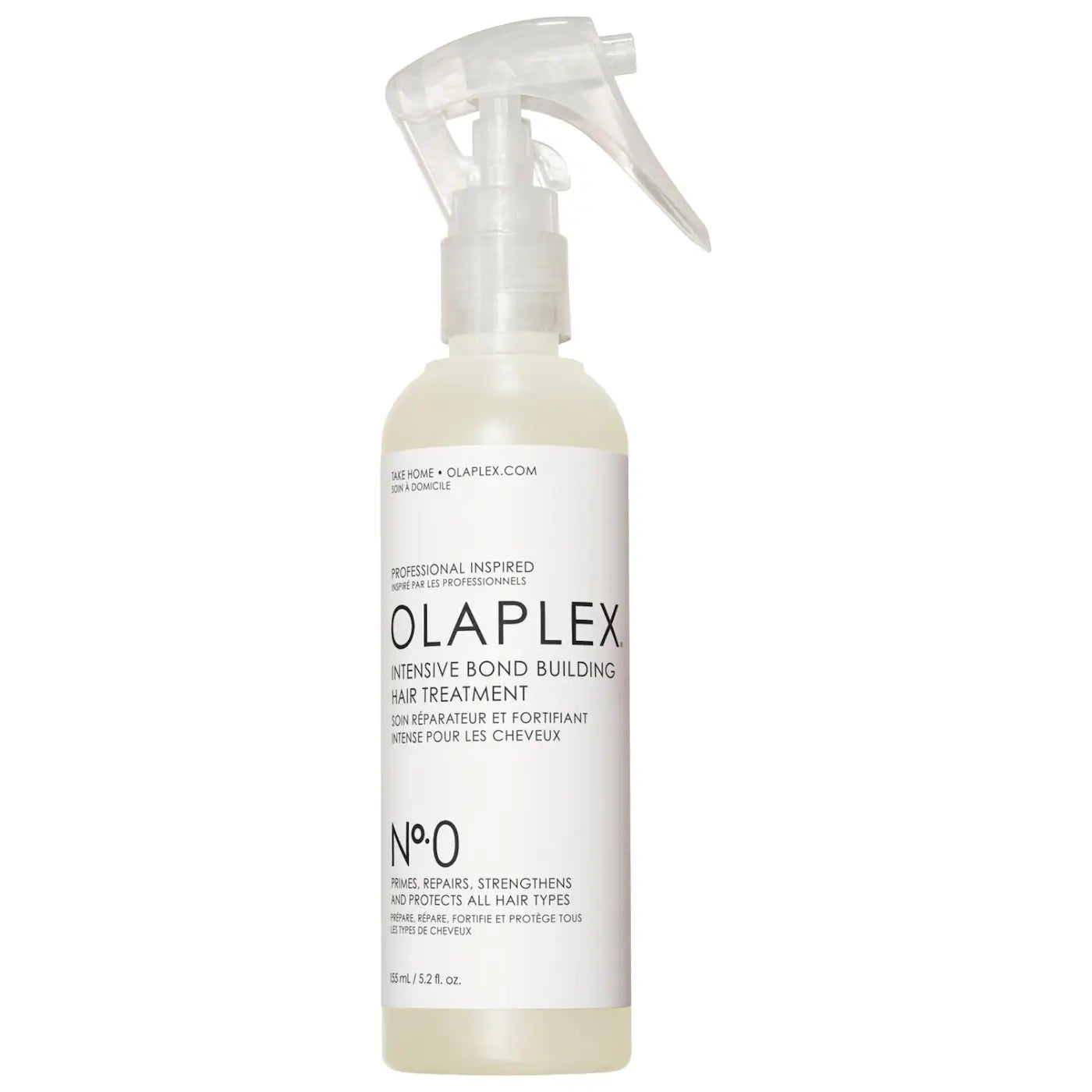 Olaplex No. 0 Intensive Bond Building Hair Treatment - Deep Repair & Strengthening for Damaged Hair (155ml) | Salon-Quality At-Home Treatment for Color-Treated, Bleached or Chemically Processed Hair