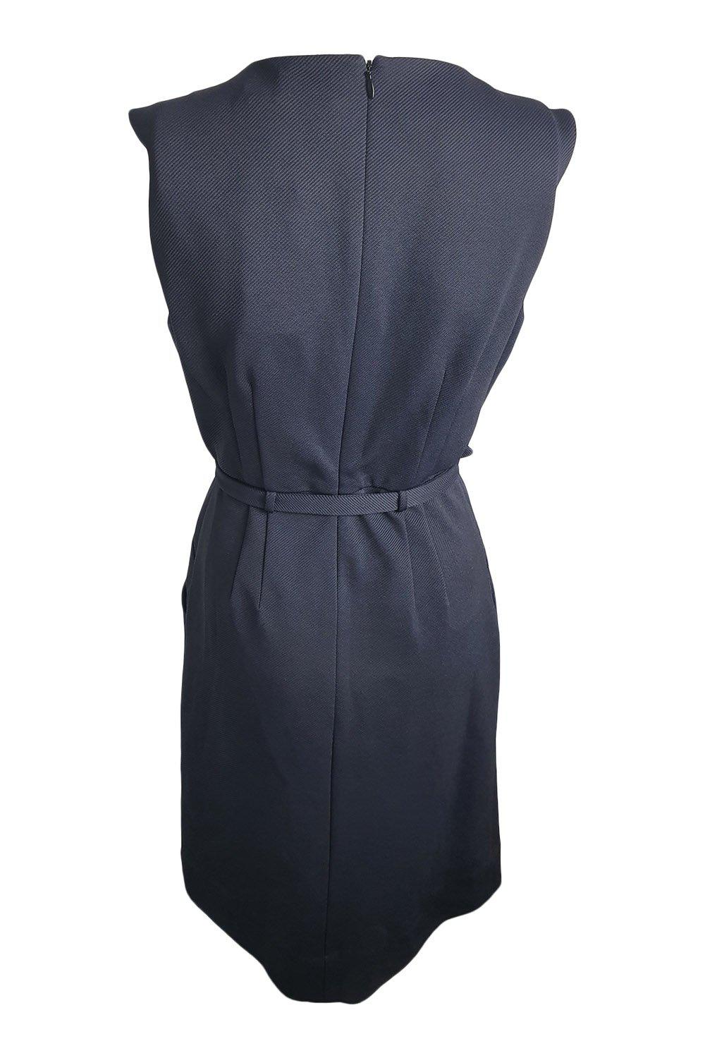 DIANE VON FURSTENBERG Black Twill Nula Shift Dress Size 6 - Elegant Casual Office Wear & Special Occasion Dress