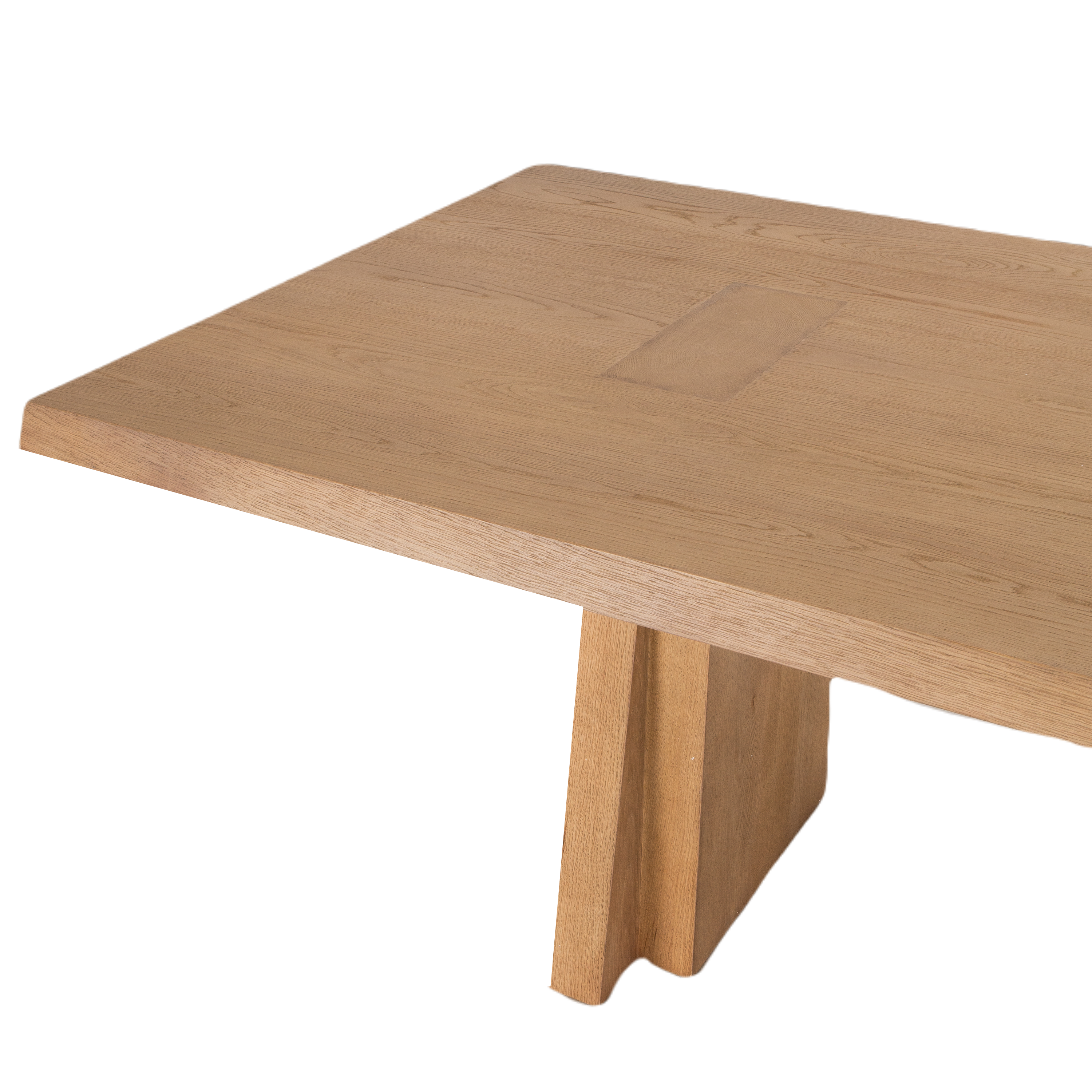 Modern Oblique Rectangular Dining Table - Solid Wood Kitchen Table for 6-8 People - Perfect for Small Spaces, Dining Rooms & Open Floor Plans