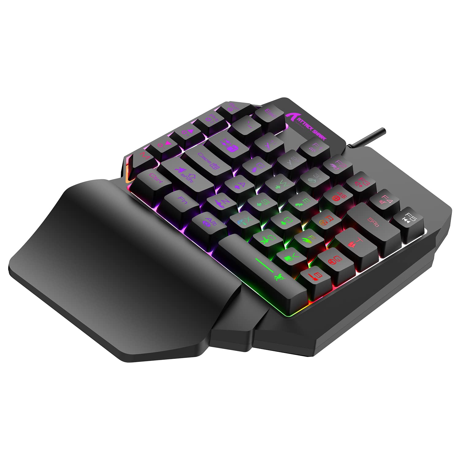 One-Handed Keyboard & Mouse Combo for Gaming & Office Use