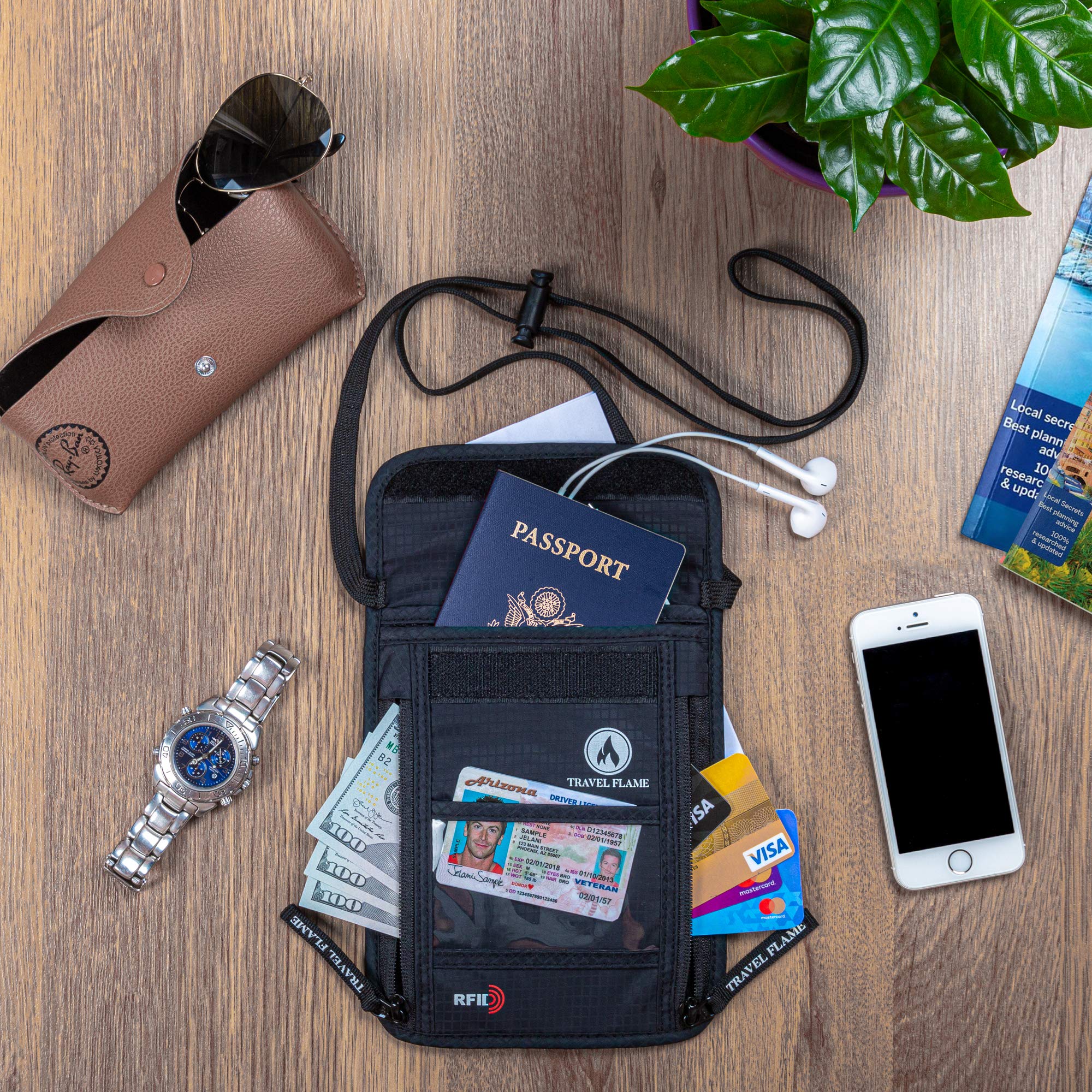RFID Blocking Travel Money Belt for Women & Men - Secure Hidden Wallet with Waterproof Design - Perfect for Travel, Hiking & Daily Use (Black)