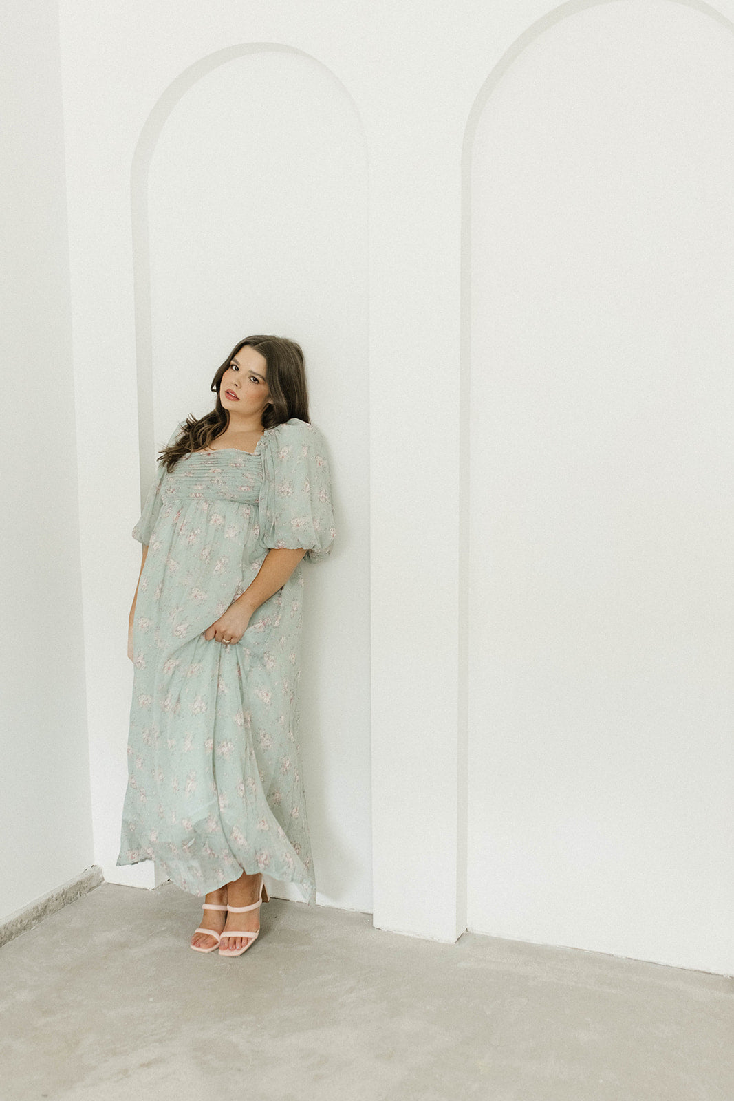 Melody Maxi Dress - Turquoise Floral Print, Bump Friendly & Inclusive Sizing (S-3XL) | Perfect for Maternity, Beach Vacations & Summer Weddings