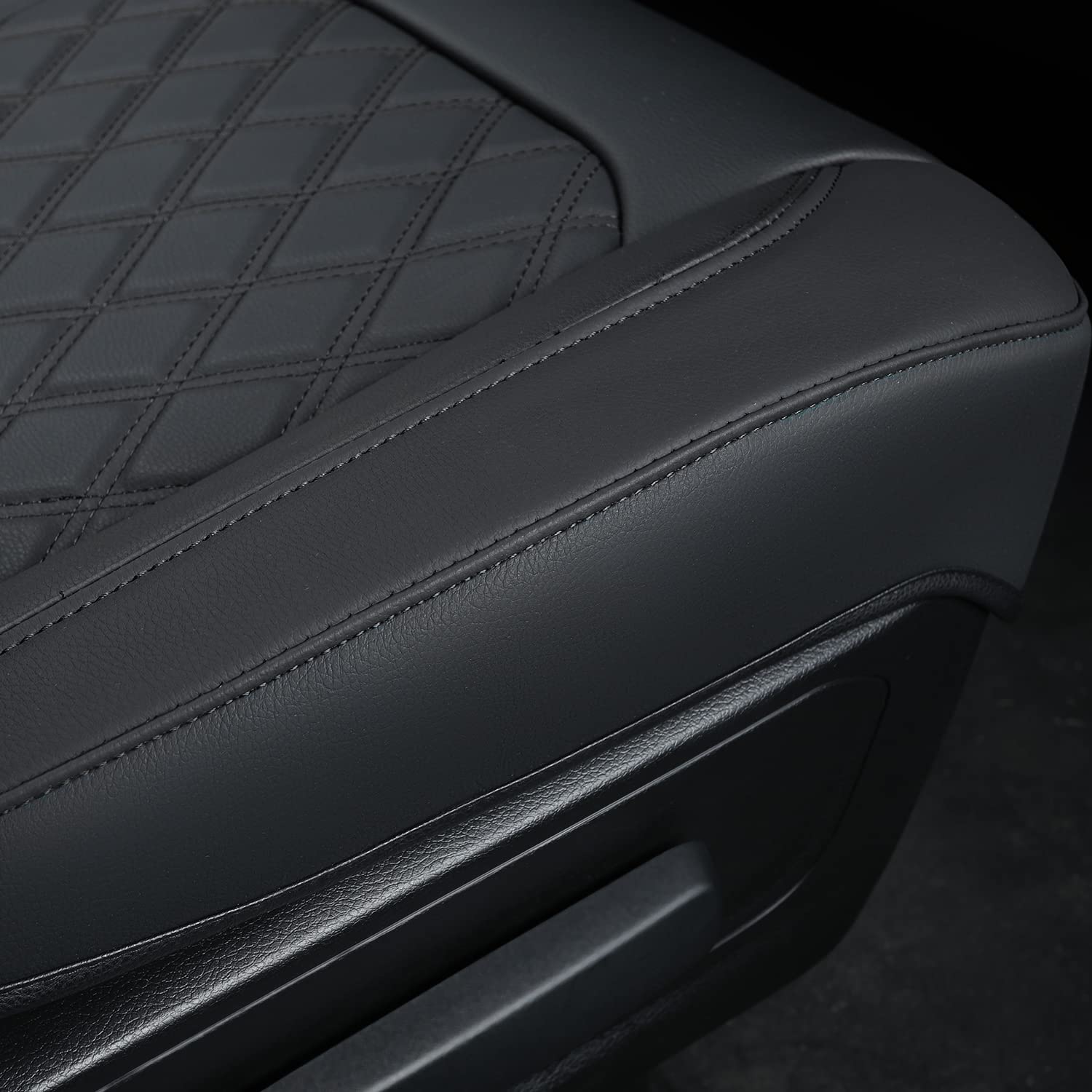 FEELiT Waterproof Seat Covers for Ram 1500 2019-2025 Crew Cab - Custom Fit Protectors for Bighorn/Laramie/Limited/Longhorn Pickup Trucks with 4/6 Split Flat Rear Seat (Full Set, Black) | Durable All-Weather Protection for Work & Outdoor Adventures
