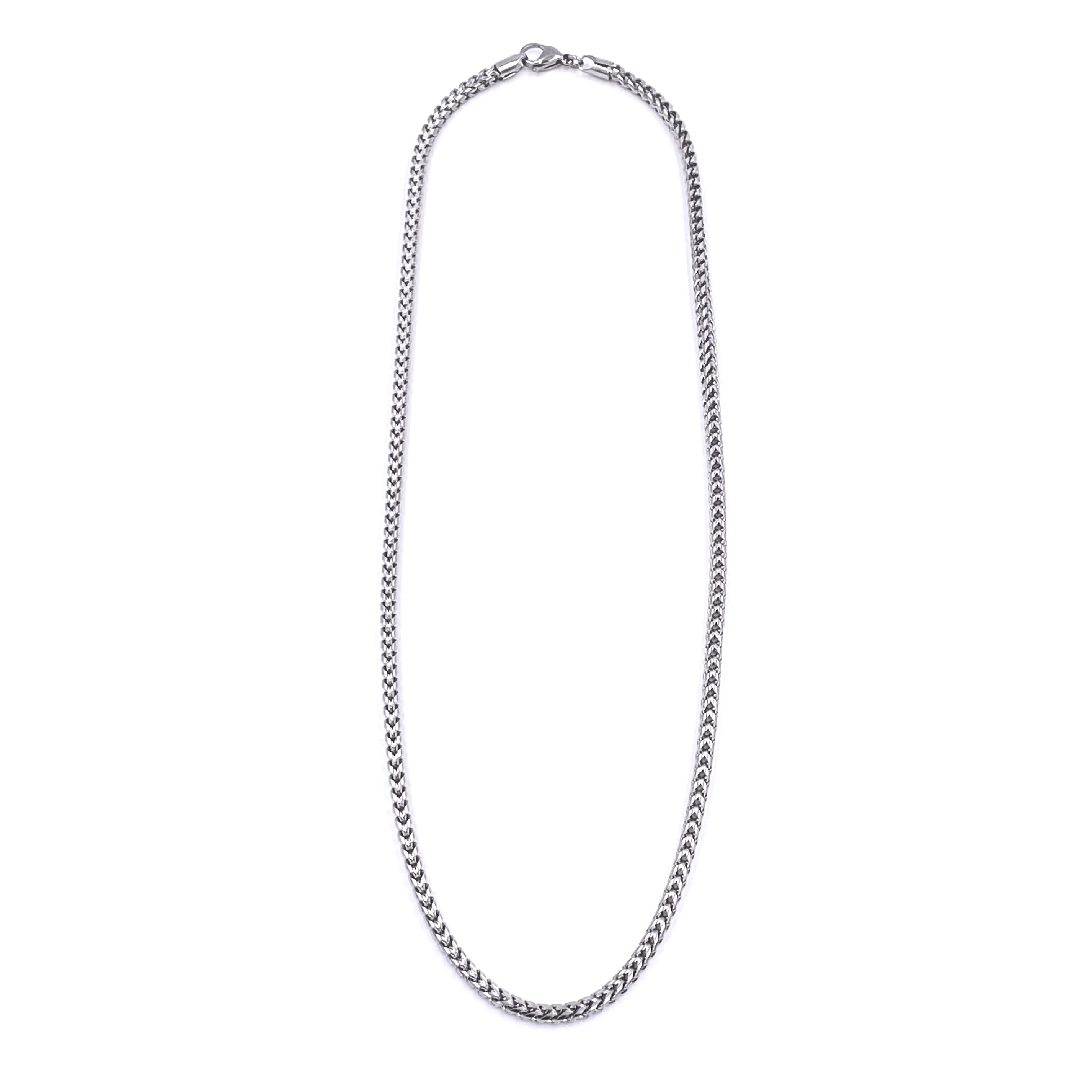 Ashley Gold Stainless Steel Wheat Chain Link Necklace for Men - Durable & Stylish Jewelry for Everyday Wear, Date Nights & Special Occasions