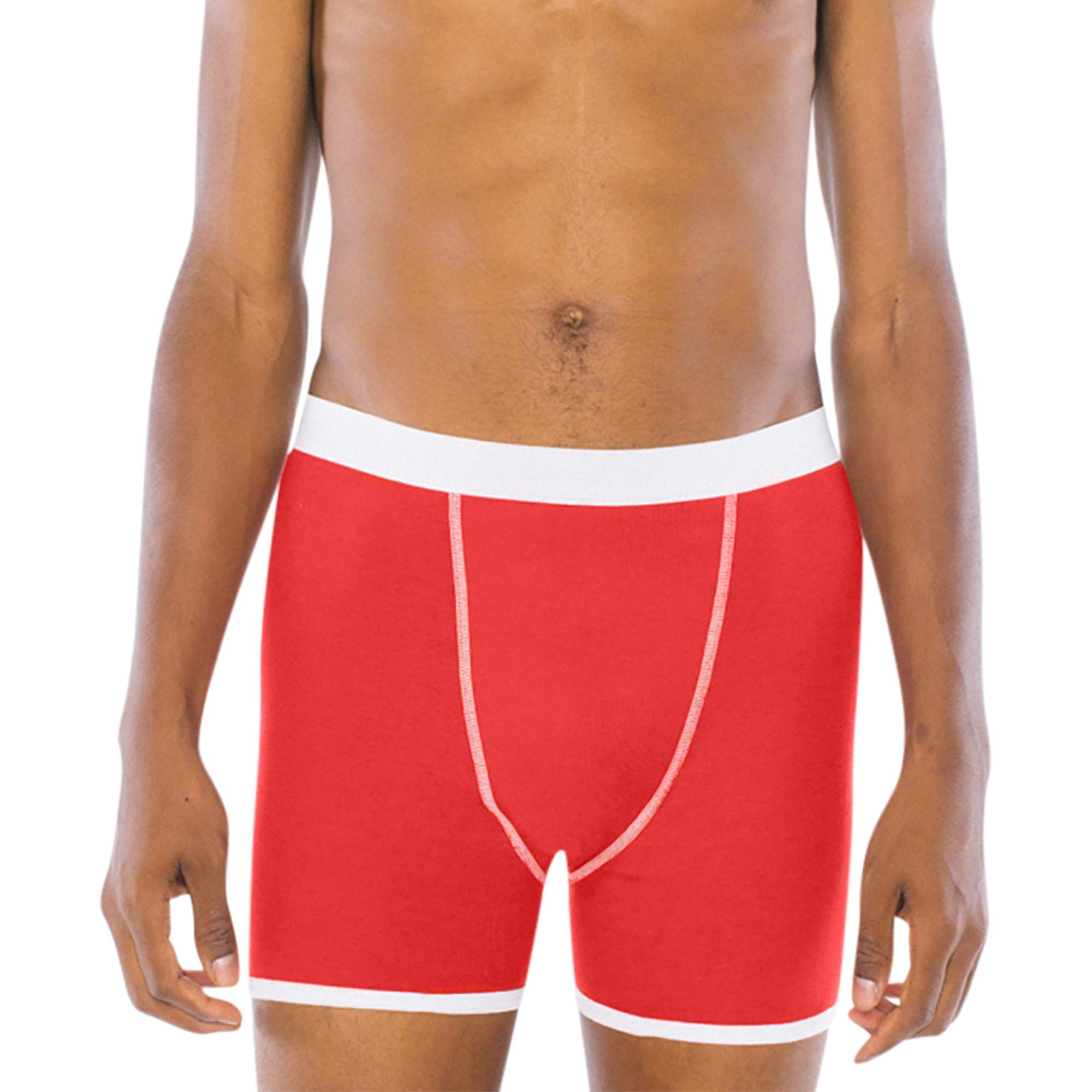 American Apparel Men's Baby Rib Boxer Brief - Soft Cotton Underwear for Everyday Comfort | Perfect for Workouts, Lounging & Daily Wear