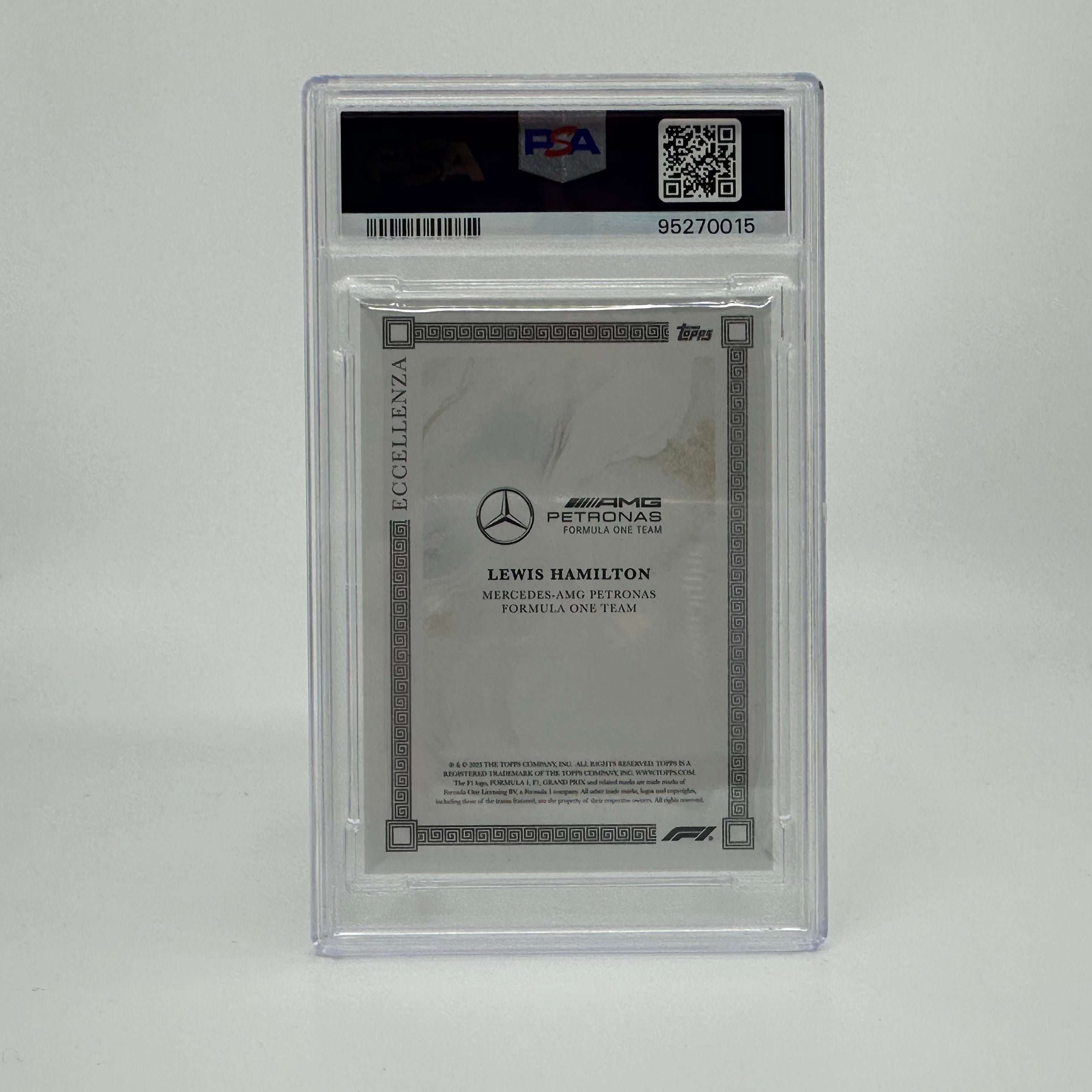 PSA 10 Graded Lewis Hamilton 2023 Eccellenza Trading Card - Rare Collectible for F1 Fans & Sports Memorabilia Enthusiasts | Perfect for Display, Investment, and Racing Memorabilia Collections