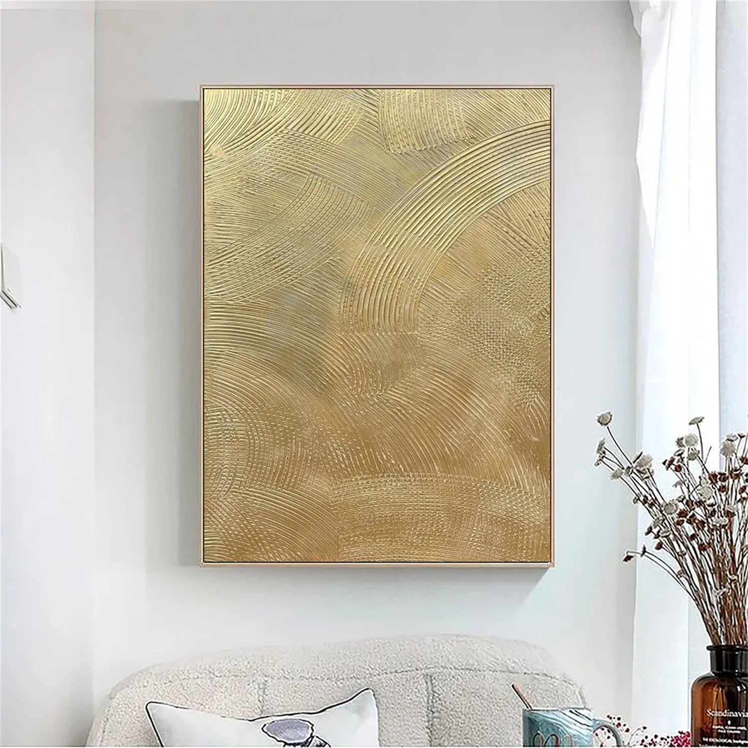 Abstract Painting #AB 234 - Modern Wall Art for Living Room, Bedroom & Office Decor - Handmade Canvas Artwork for Home & Office Interior Design