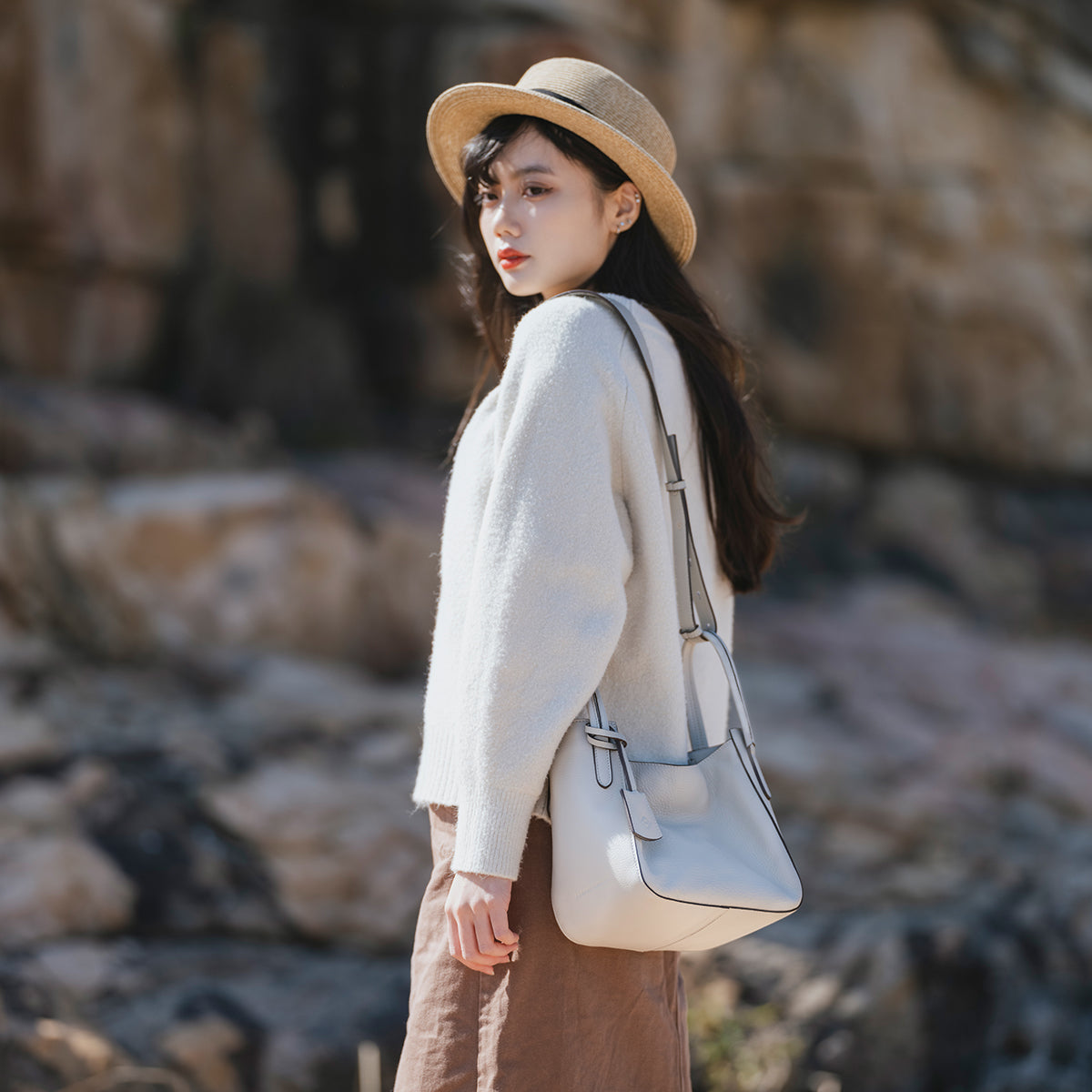 Eloise Genuine Leather Satchel Bag for Women - Stylish & Durable Crossbody Purse for Work, Travel & Everyday Use