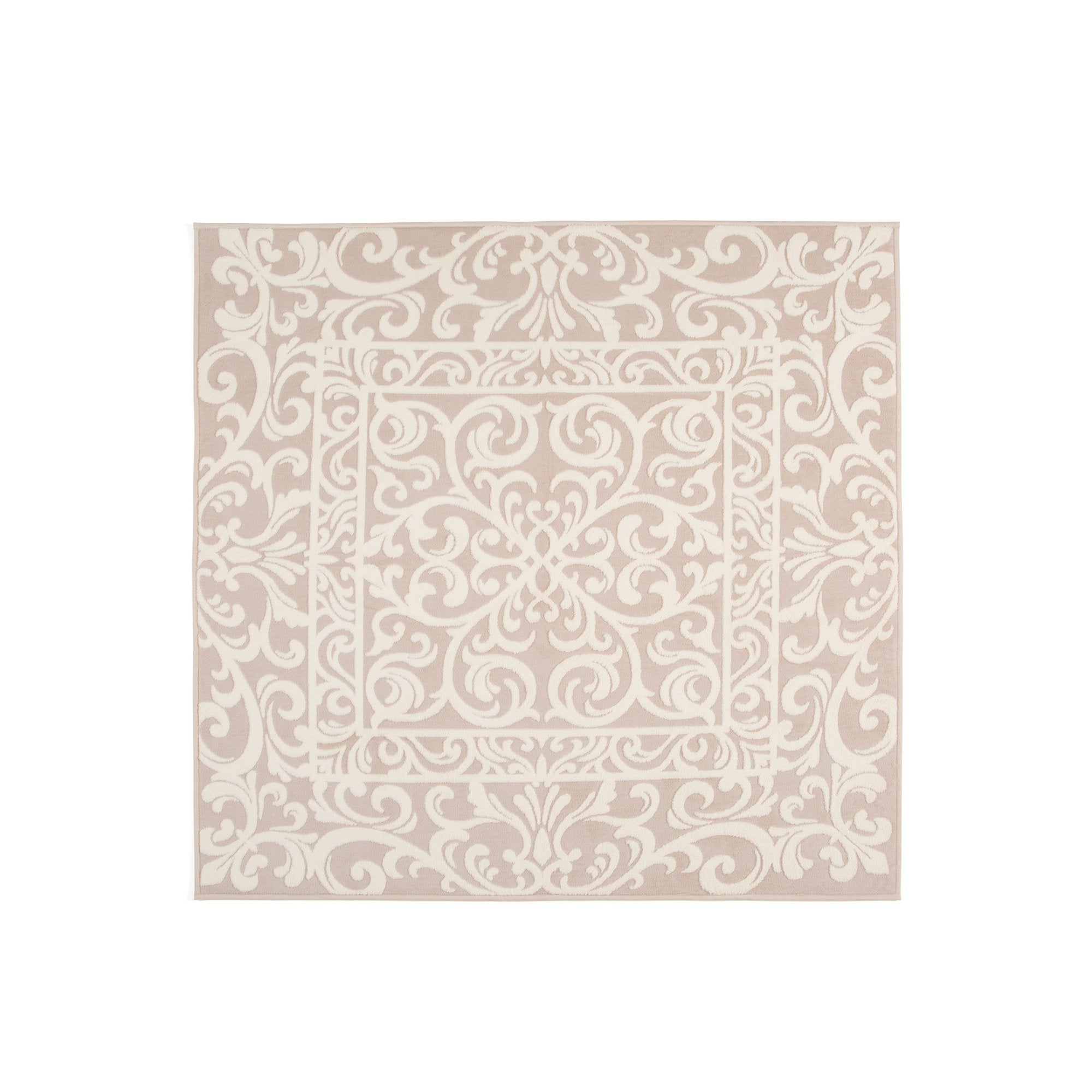 Elfia Soft Ivory Area Rug 6.2x6.2 Feet (190x190cm) - Plush Living Room Carpet for Bedroom, Nursery & Home Decor