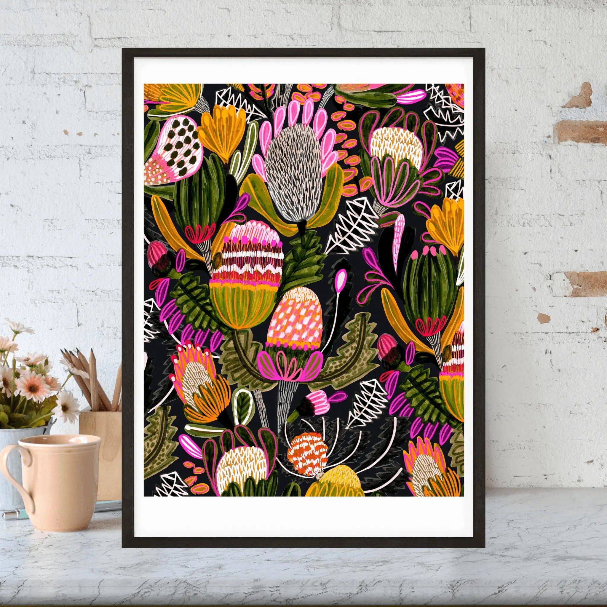 Bush Bankisa Modern Wall Art Print - Contemporary Home Decor for Living Room, Bedroom & Office - Perfect for Gifts & Interior Design